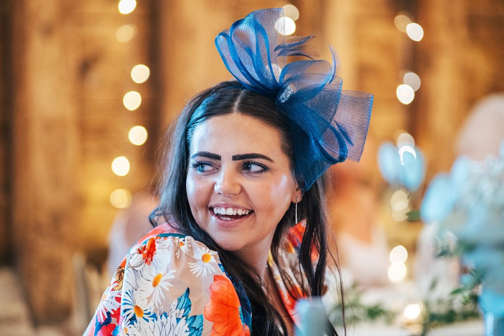 laughing wedding guest