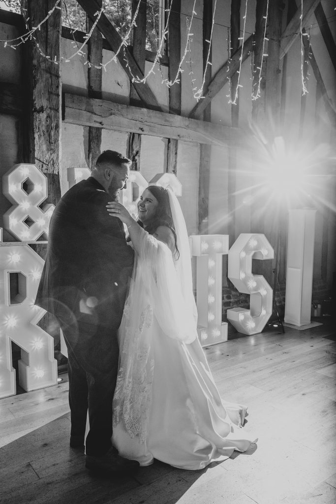 bride and groom first dance