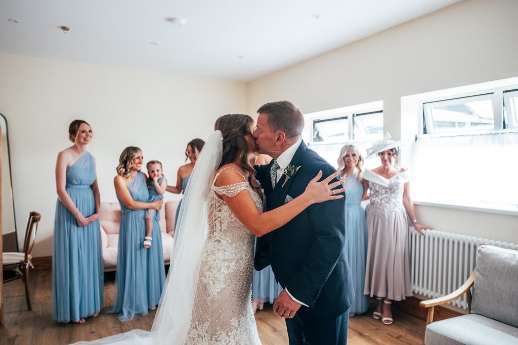 Outdoor Maidens Barn wedding with Singing Waiters Best Essex Wedding Photographer