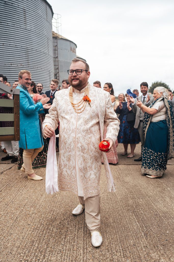 Groom arrives for the Jaan