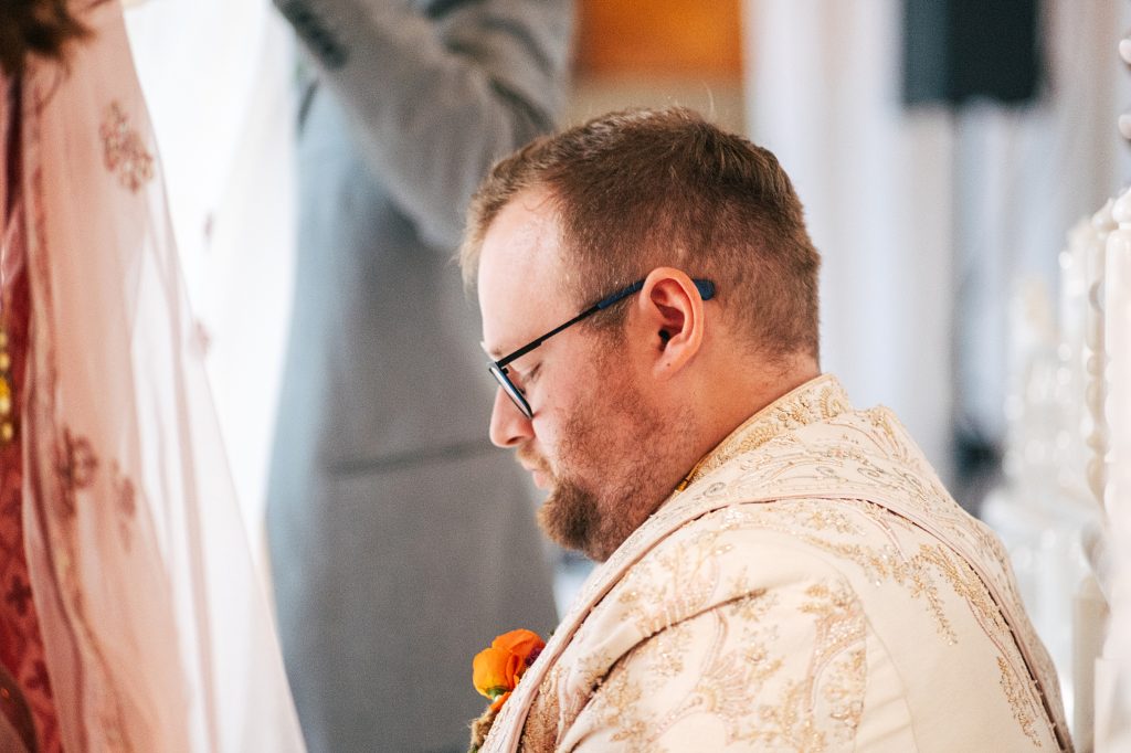 groom waits for bride