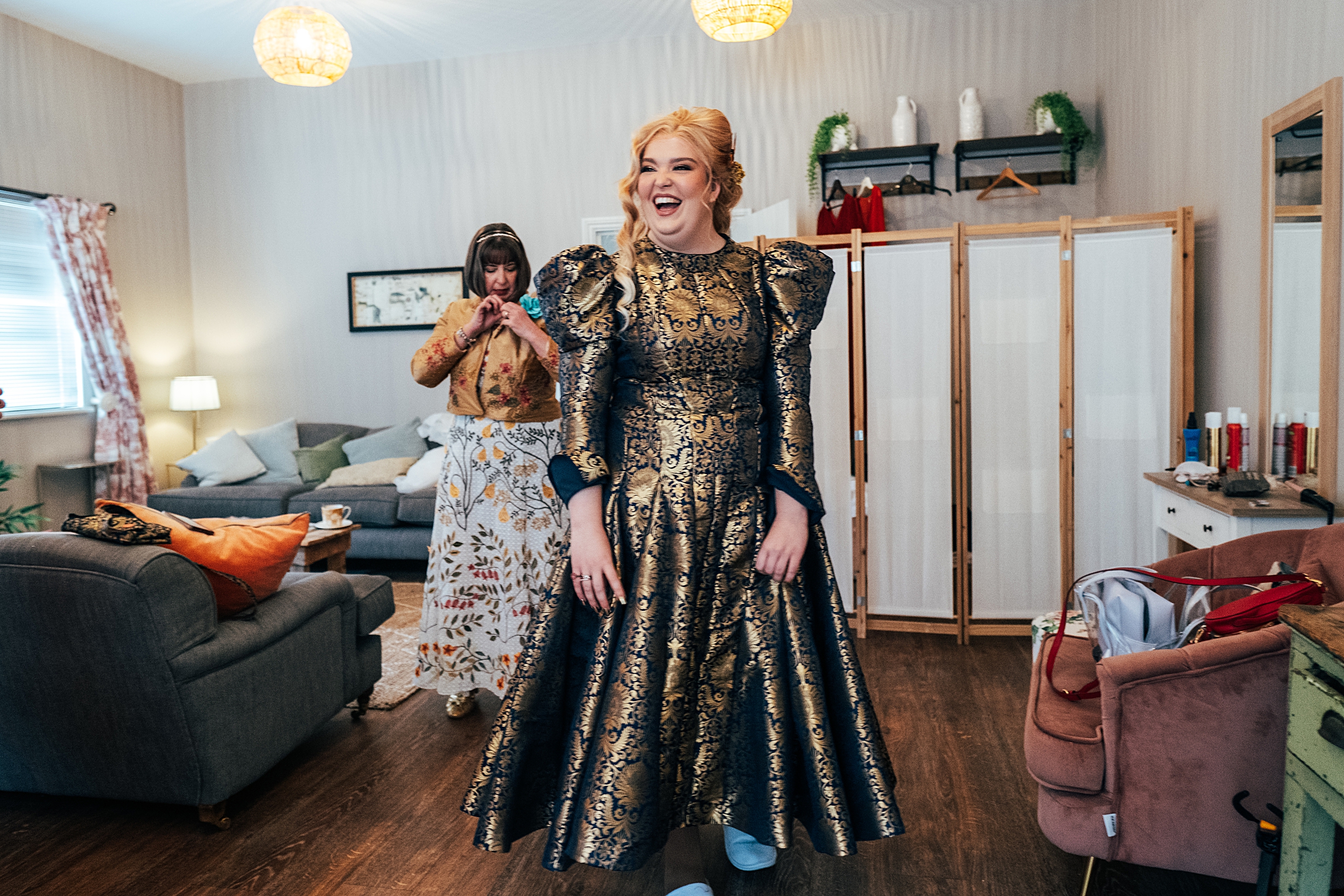 alternative autumn wedding at The Barns at Lodge Farm Essex documentary wedding photographer