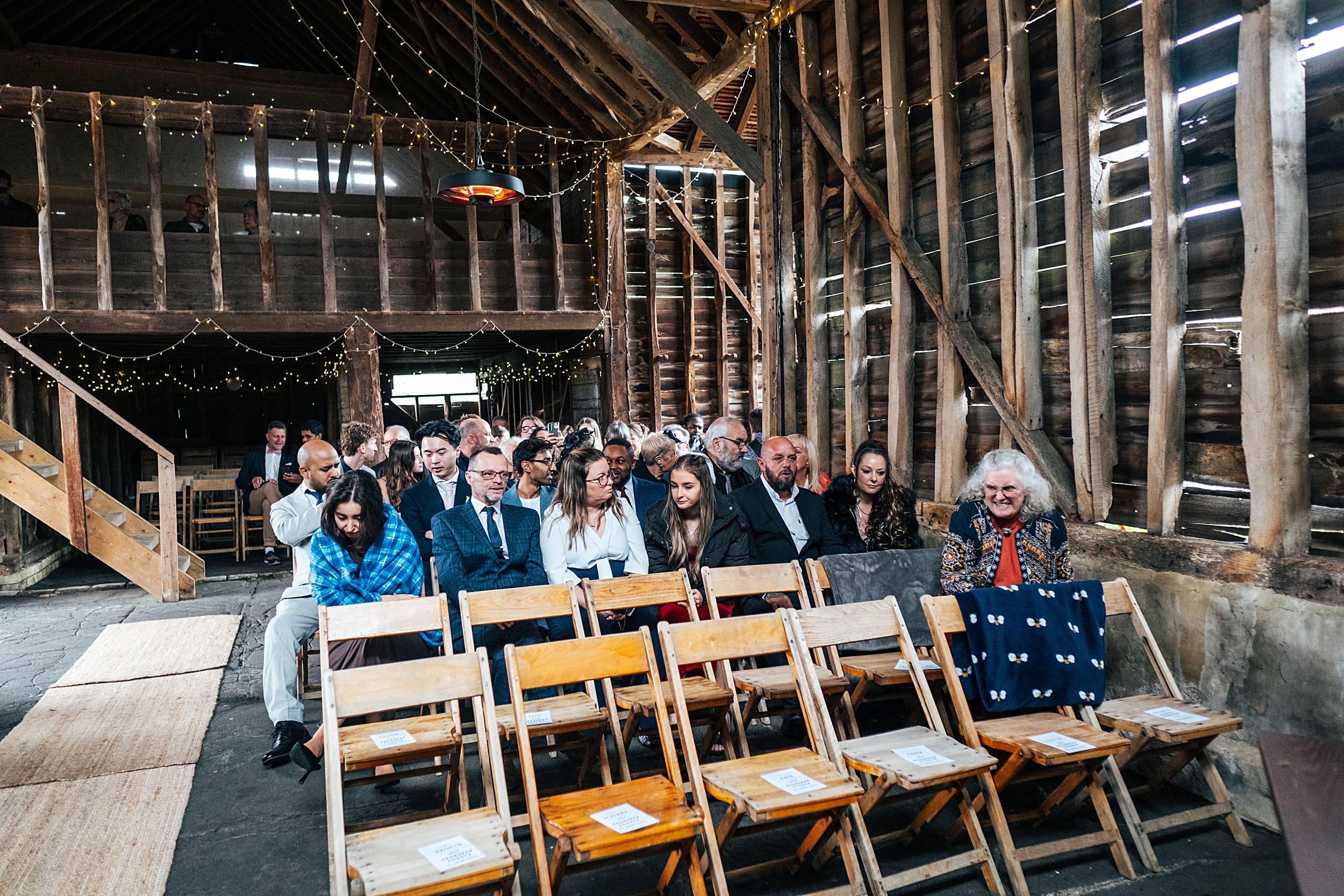 alternative autumn wedding at The Barns at Lodge Farm Essex documentary wedding photographer