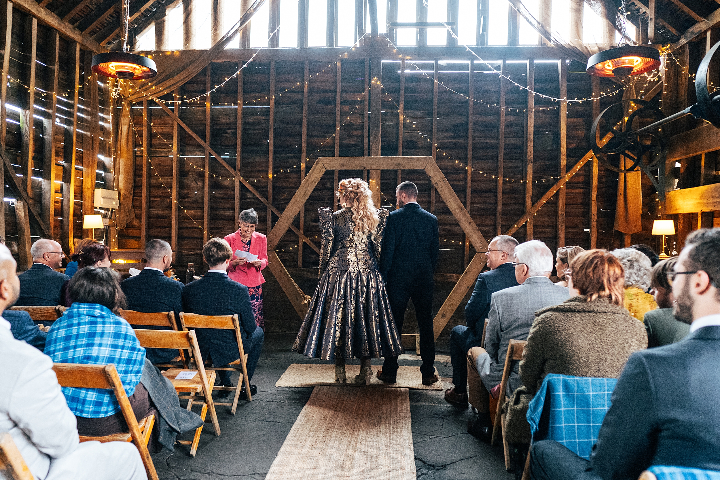 alternative autumn wedding at The Barns at Lodge Farm Essex documentary wedding photographer