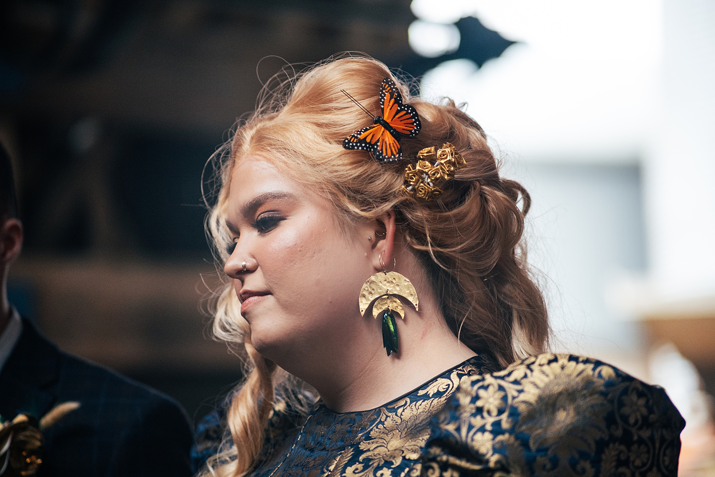 alternative autumn wedding at The Barns at Lodge Farm Essex documentary wedding photographer