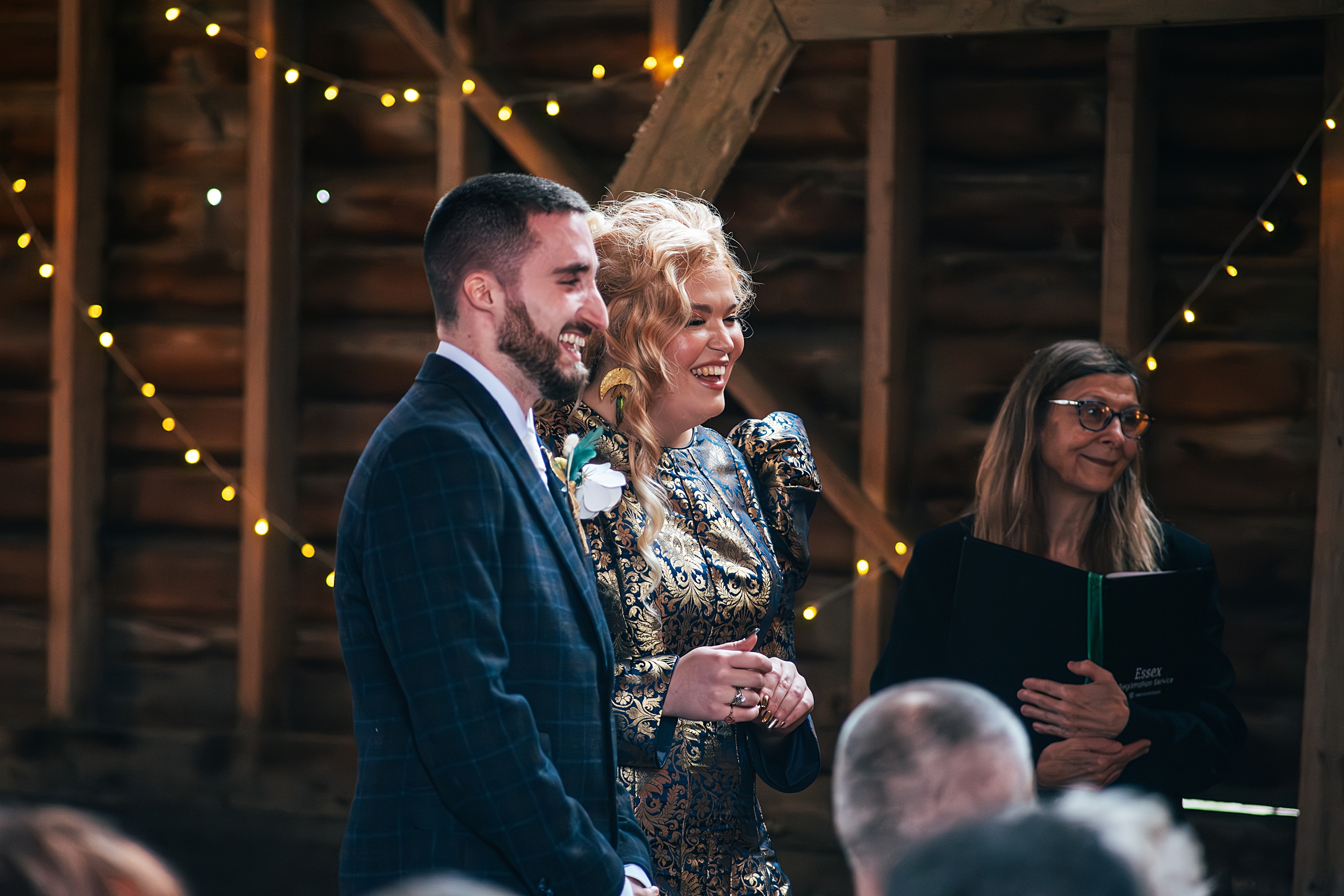 alternative autumn wedding at The Barns at Lodge Farm Essex documentary wedding photographer