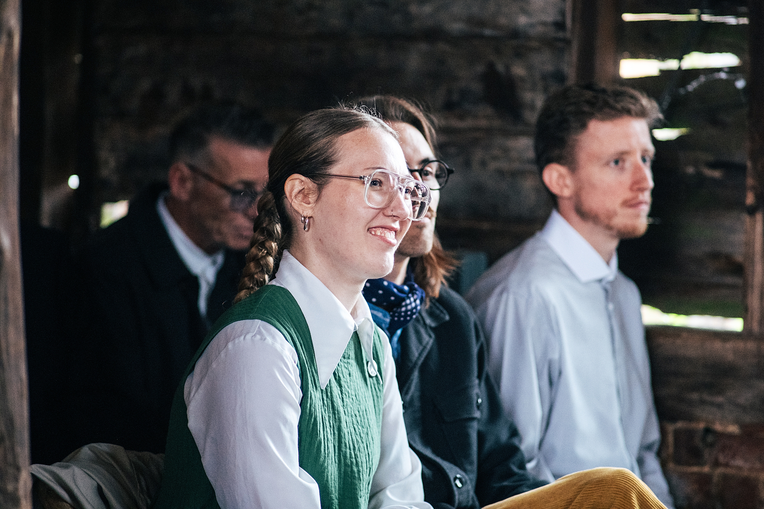 alternative autumn wedding at The Barns at Lodge Farm Essex documentary wedding photographer