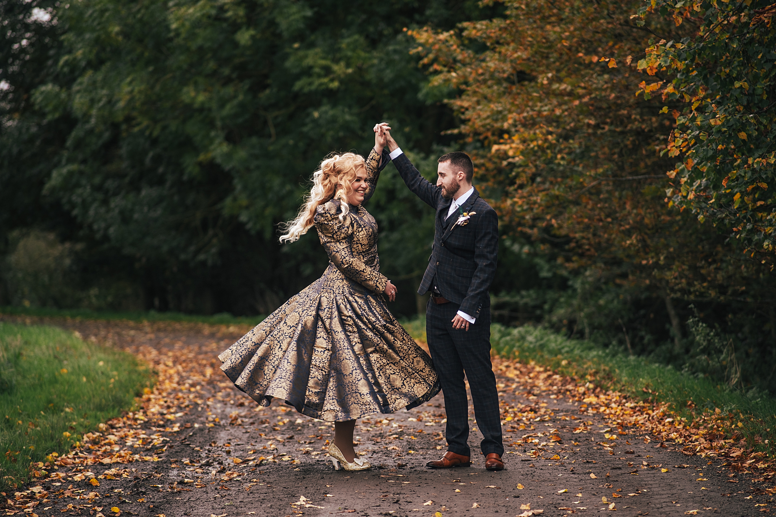 alternative autumn wedding at The Barns at Lodge Farm Essex documentary wedding photographer