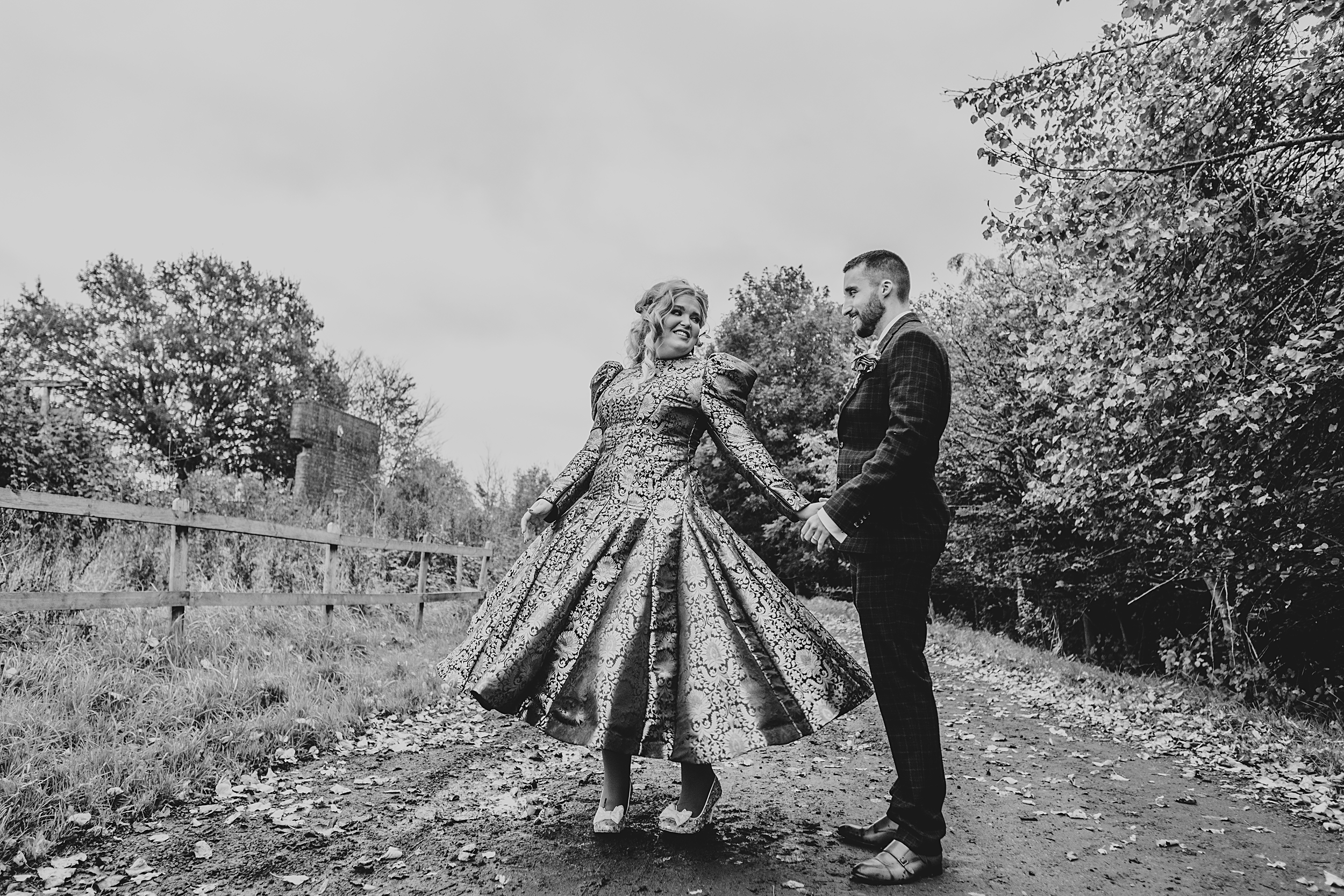 alternative autumn wedding at The Barns at Lodge Farm Essex documentary wedding photographer