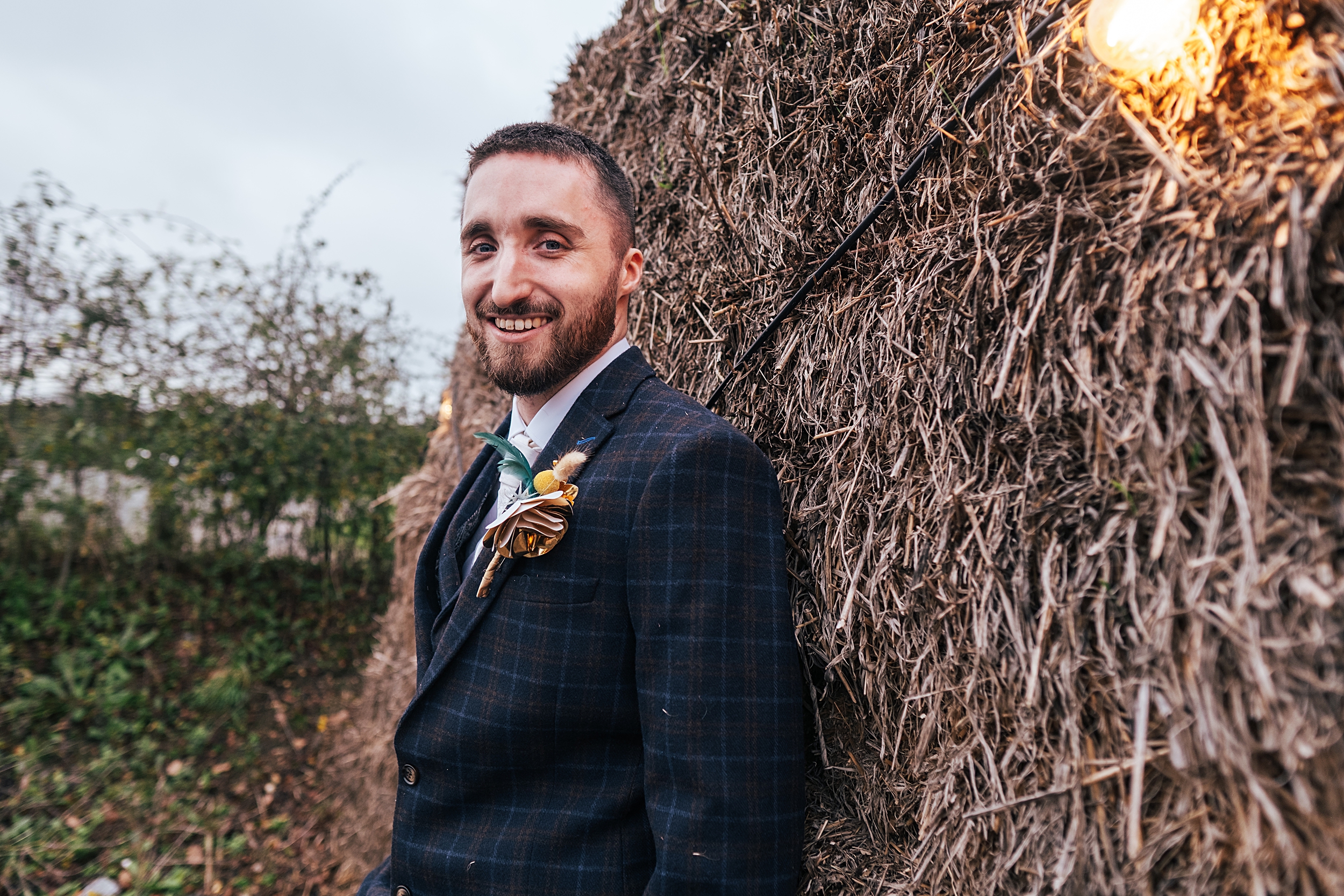 alternative autumn wedding at The Barns at Lodge Farm Essex documentary wedding photographer