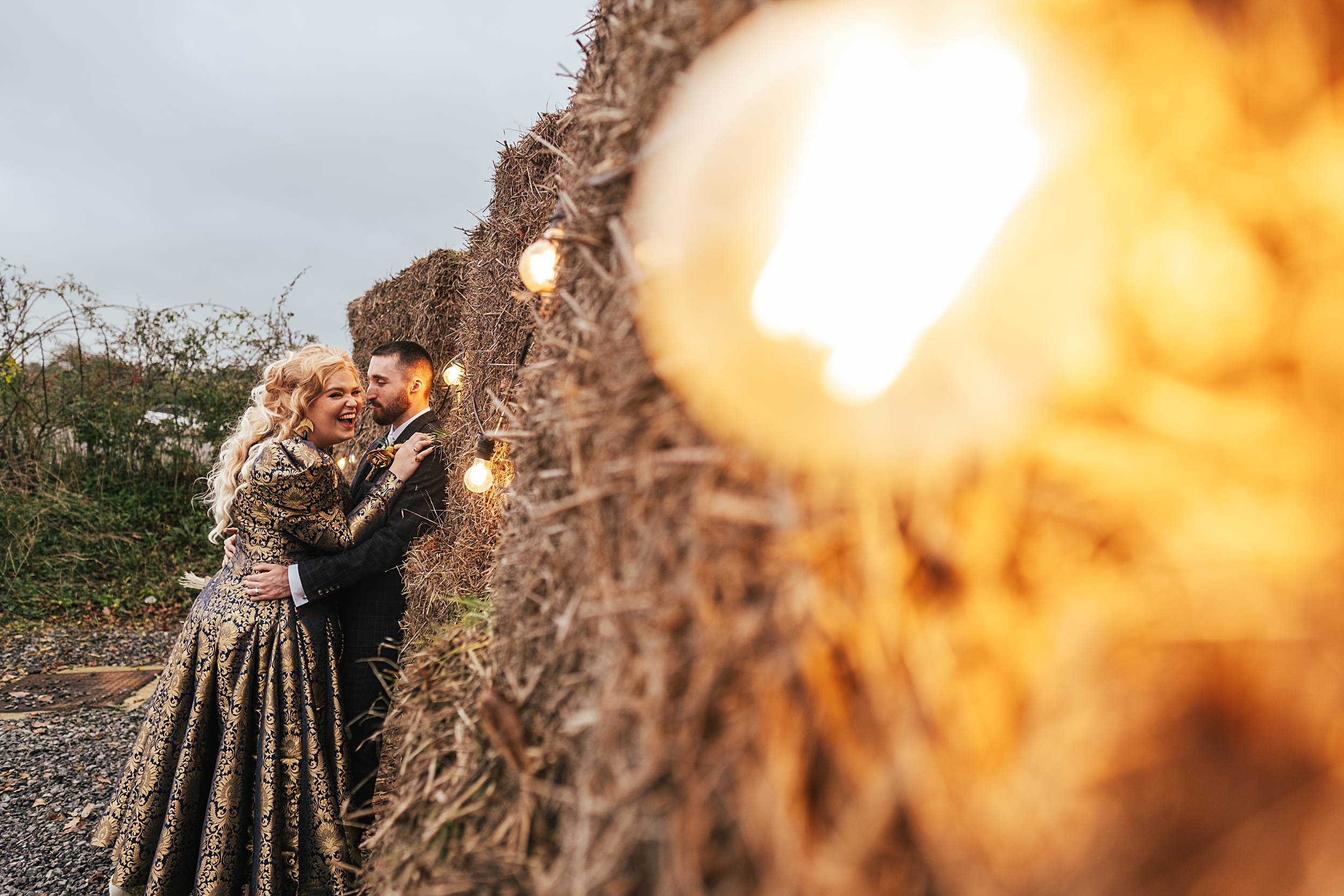 alternative autumn wedding at The Barns at Lodge Farm Essex documentary wedding photographer