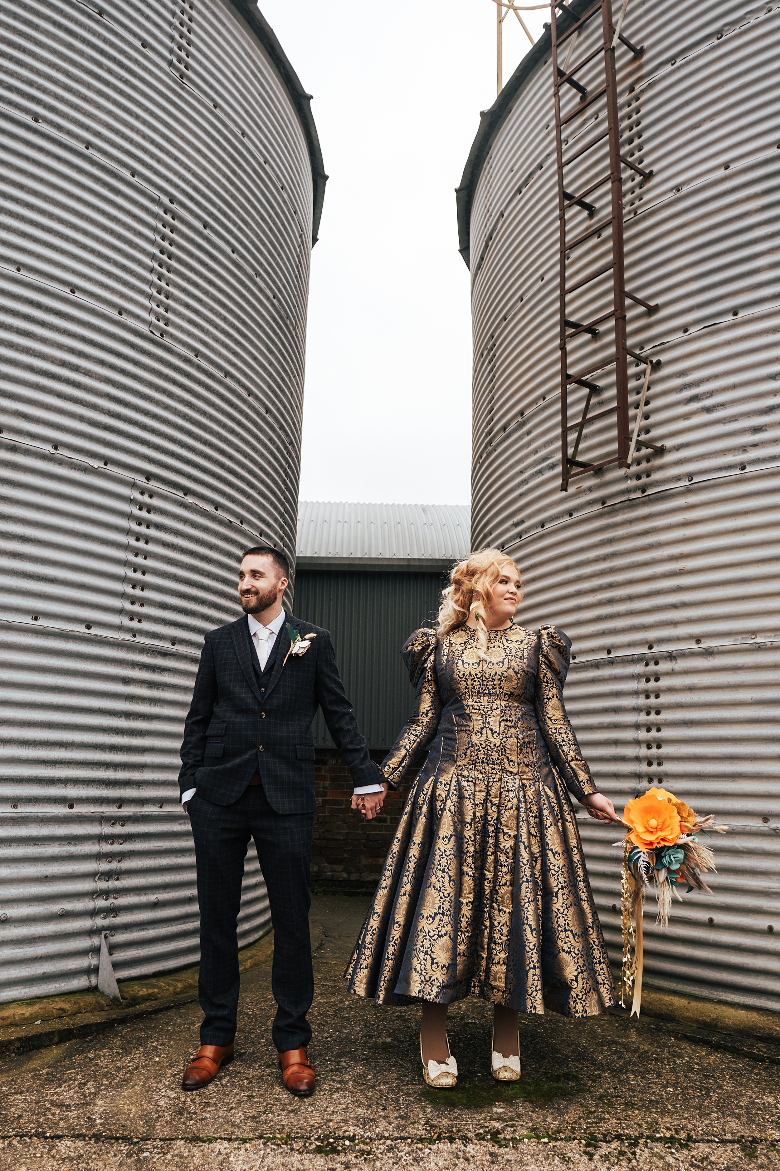 alternative autumn wedding at The Barns at Lodge Farm Essex documentary wedding photographer