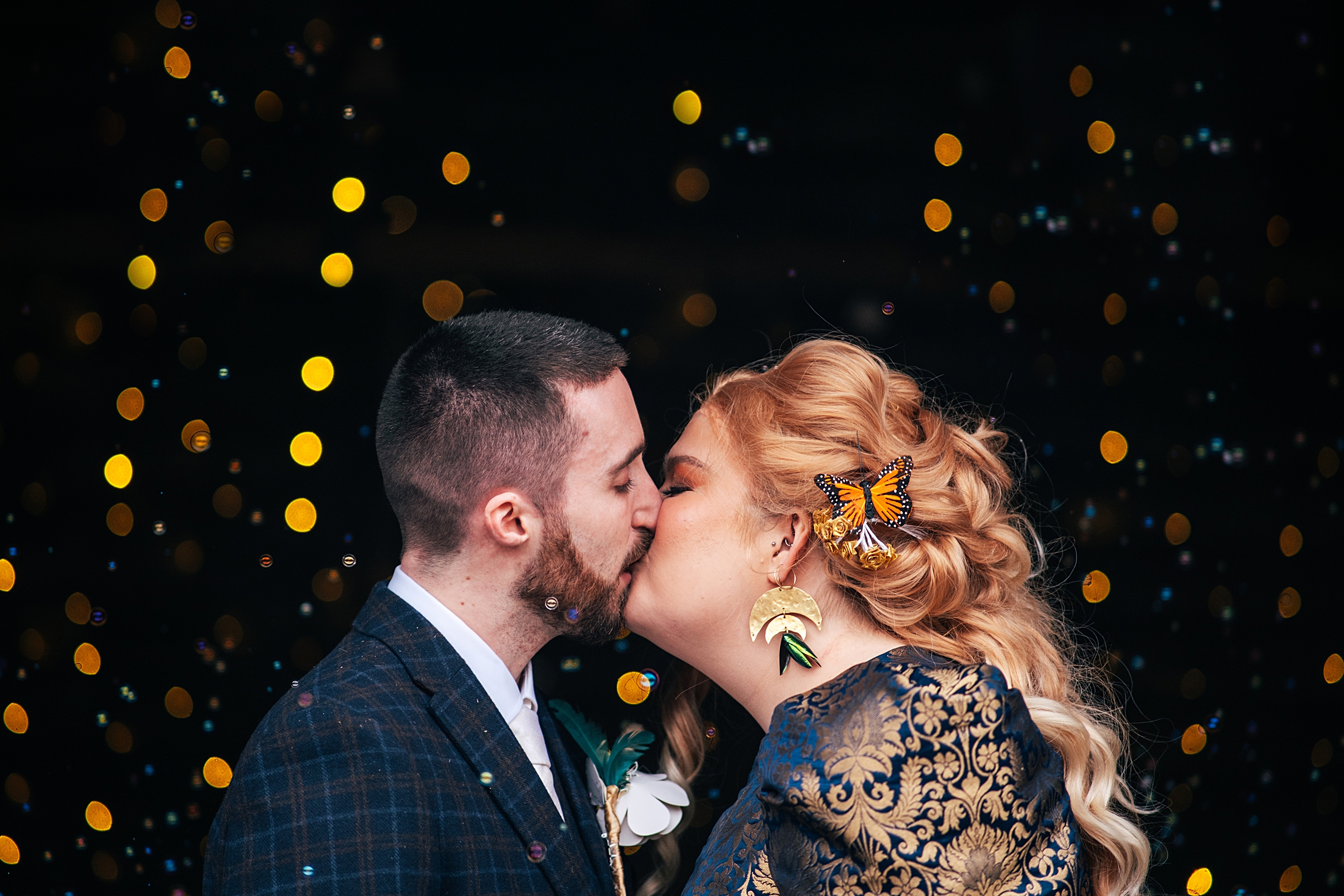 alternative autumn wedding at The Barns at Lodge Farm Essex documentary wedding photographer