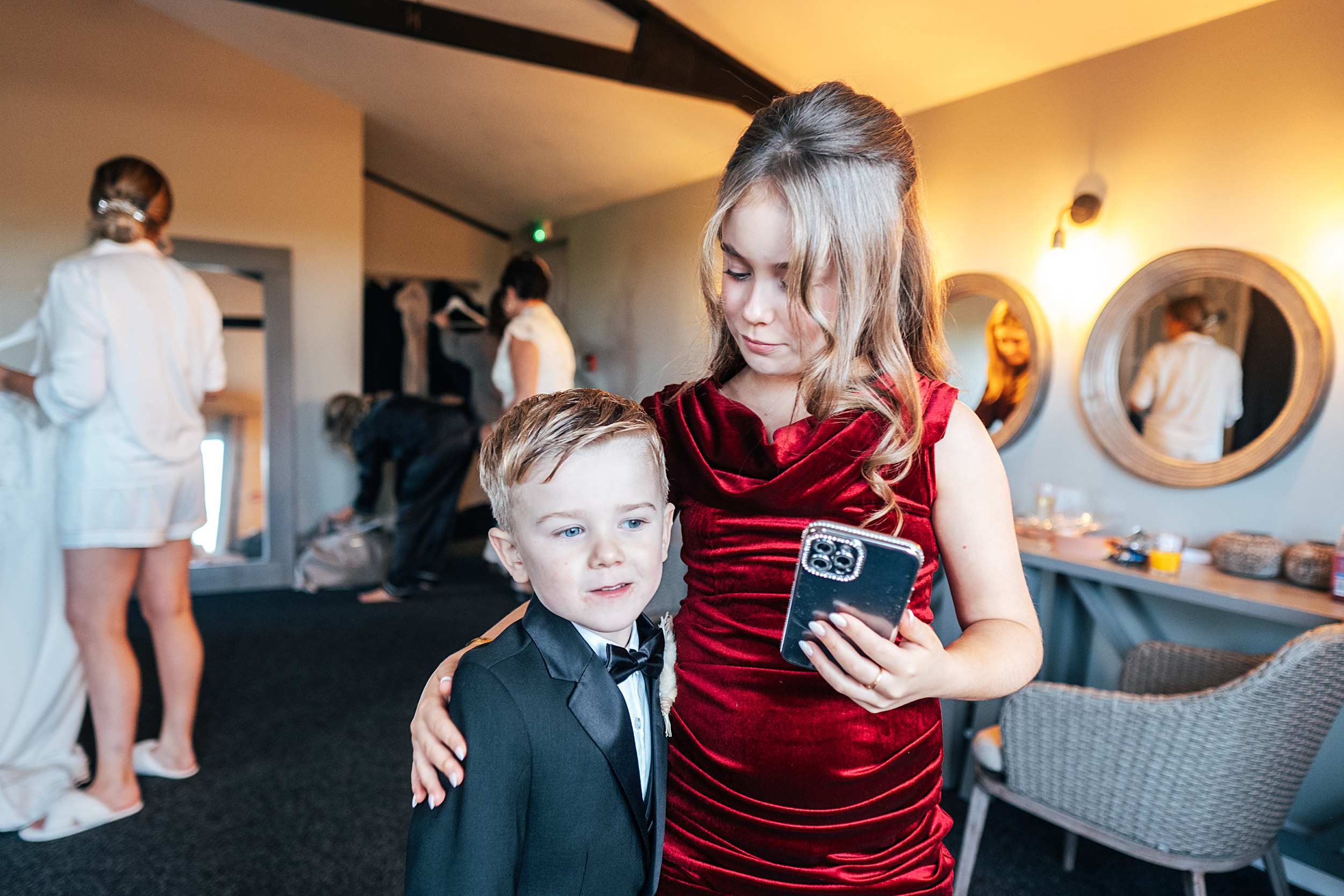 Christmas wedding at The Milling Barn Essex documentary wedding photographer