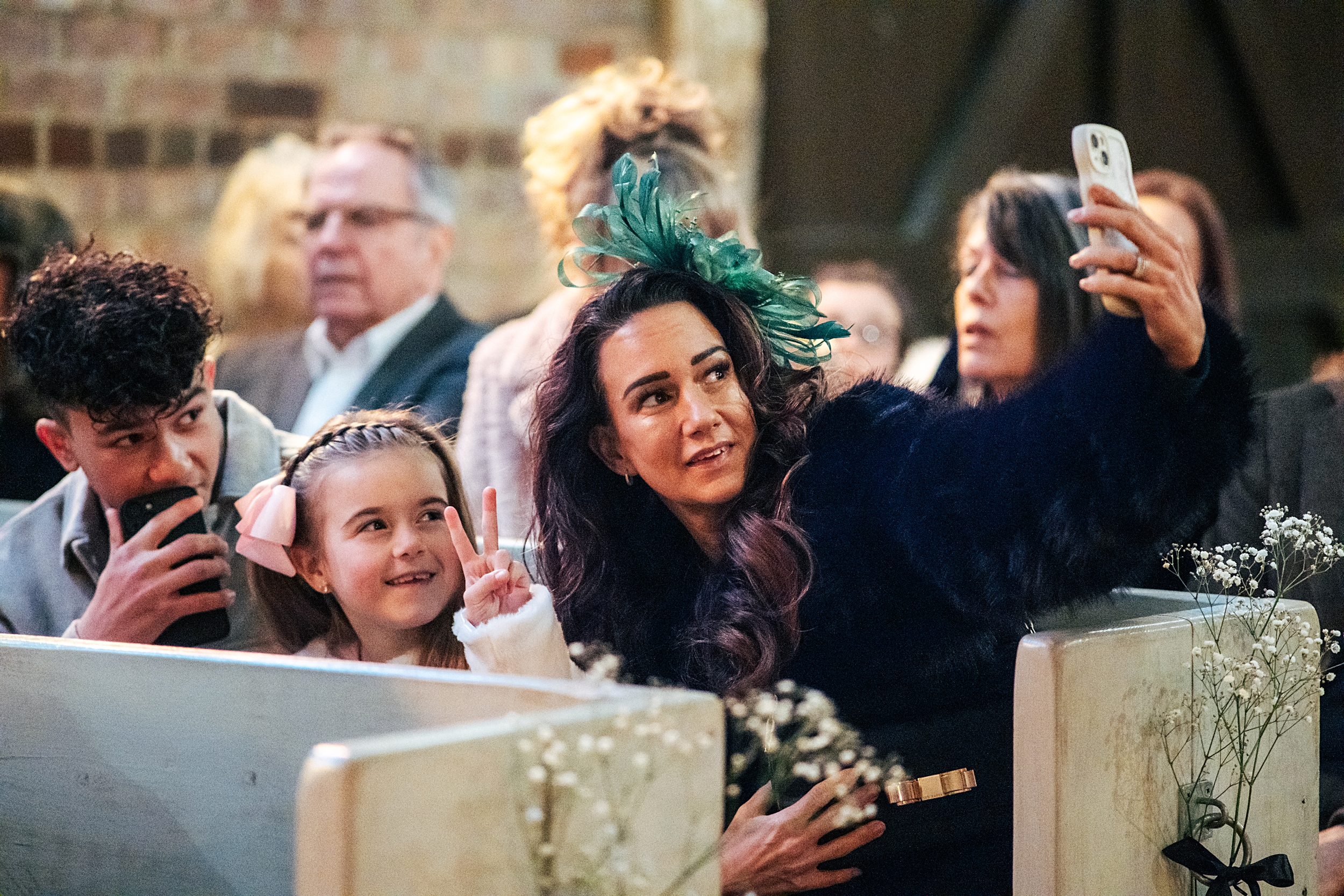 Christmas wedding at The Milling Barn Essex documentary wedding photographer