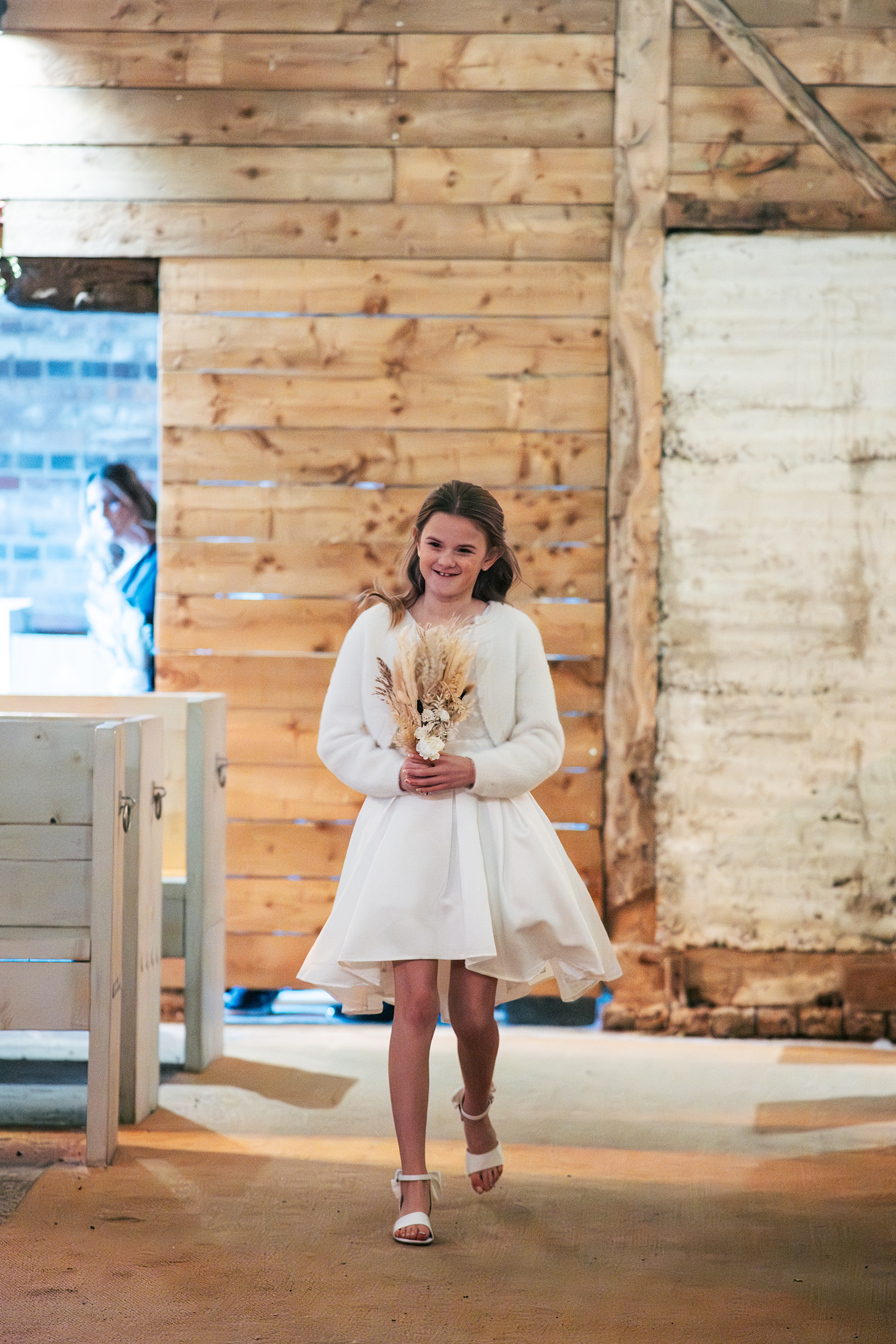 Christmas wedding at The Milling Barn Essex documentary wedding photographer
