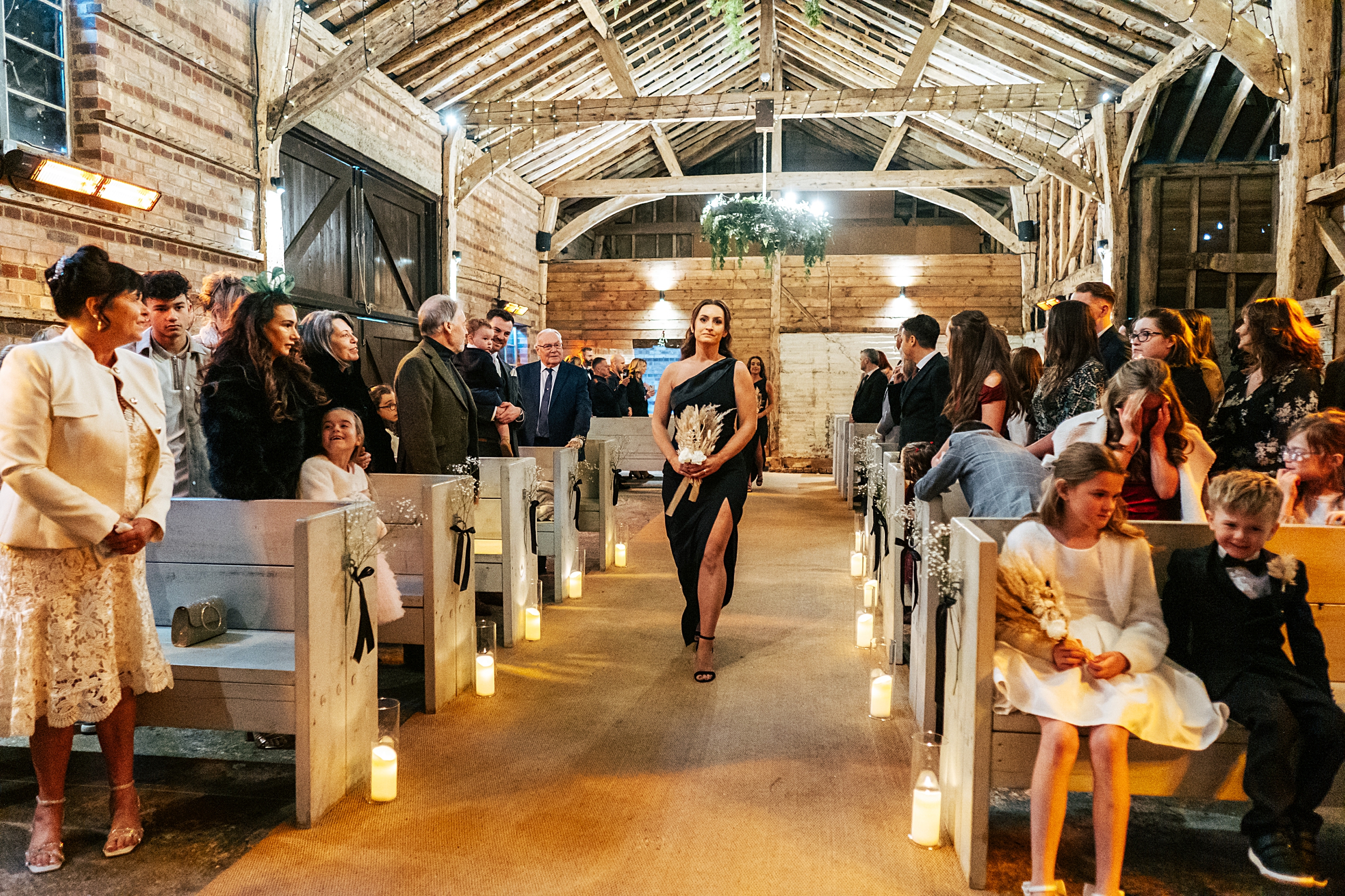 Christmas wedding at The Milling Barn Essex documentary wedding photographer