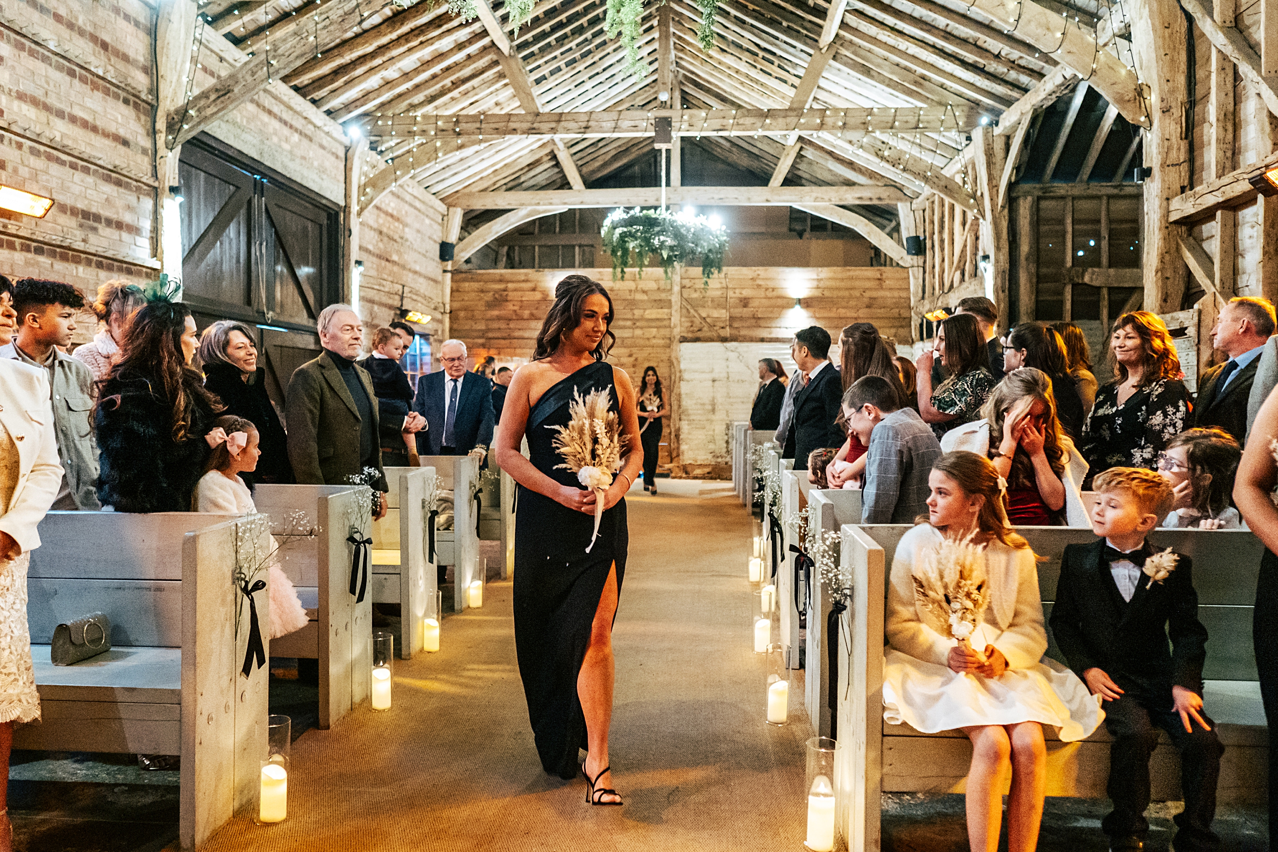 Christmas wedding at The Milling Barn Essex documentary wedding photographer