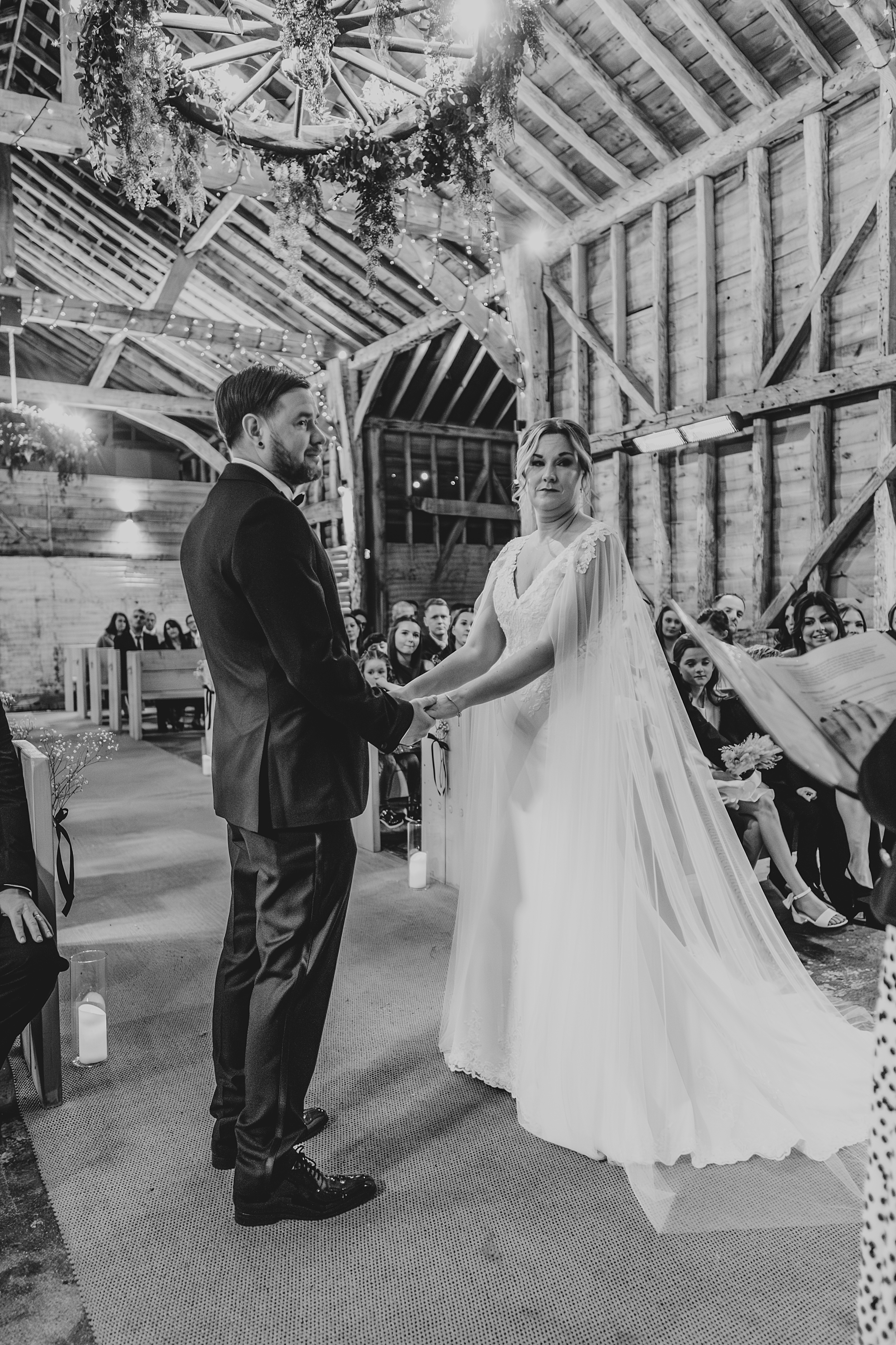 Christmas wedding at The Milling Barn Essex documentary wedding photographer