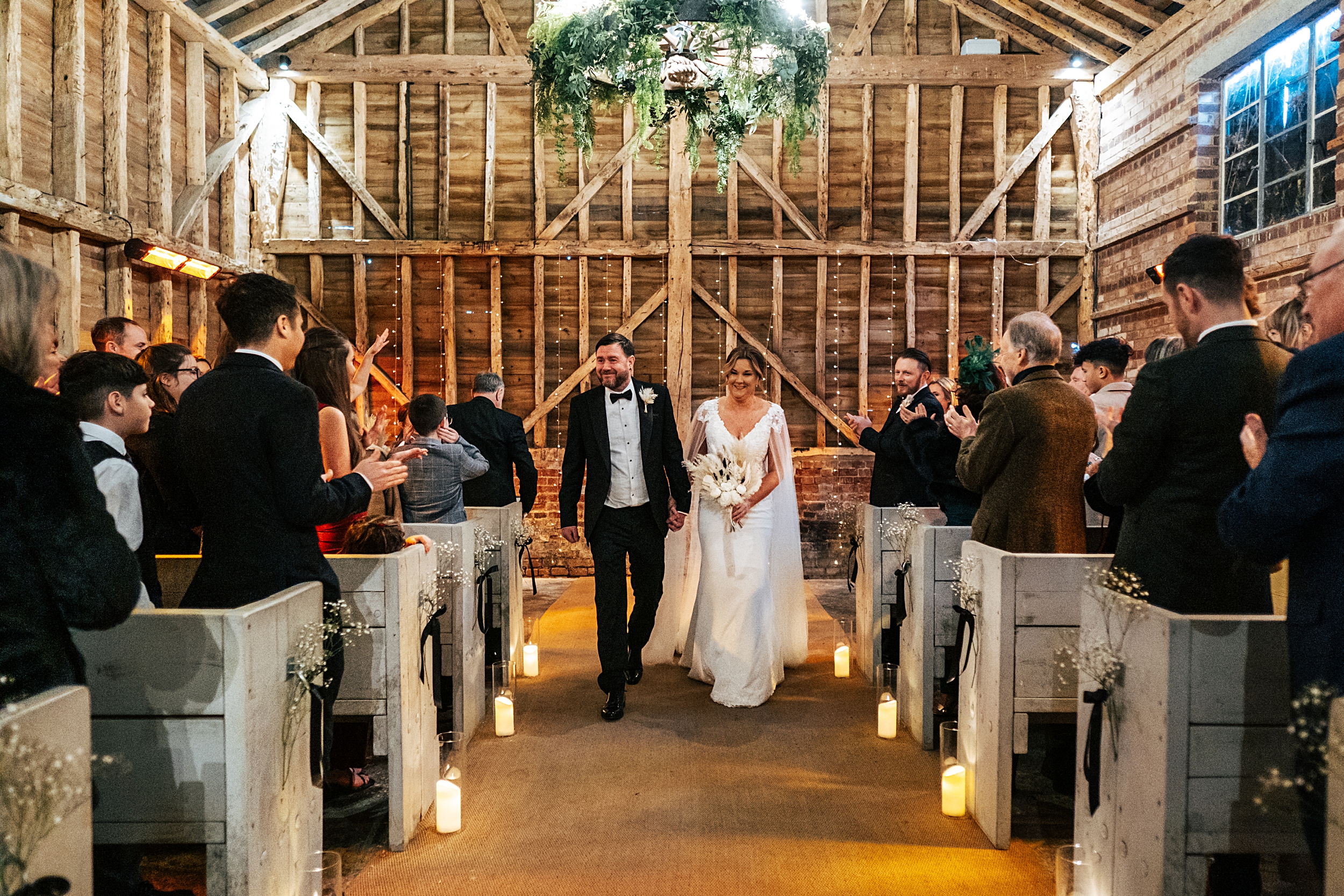Christmas wedding at The Milling Barn Essex documentary wedding photographer