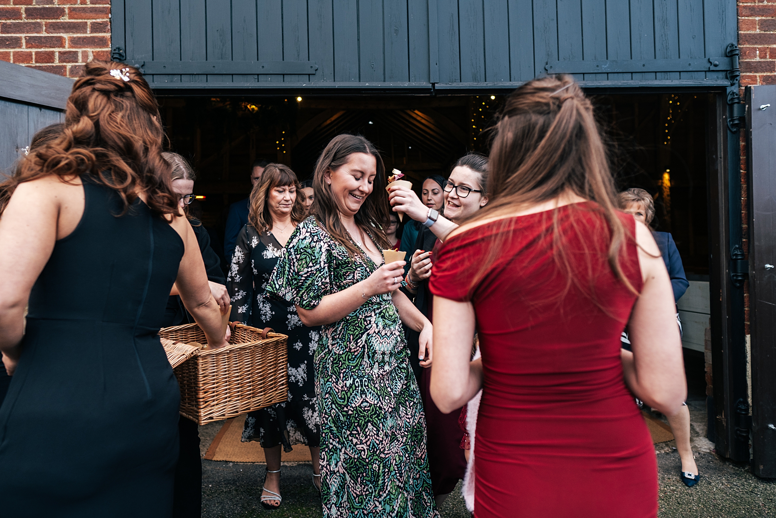 Christmas wedding at The Milling Barn Essex documentary wedding photographer