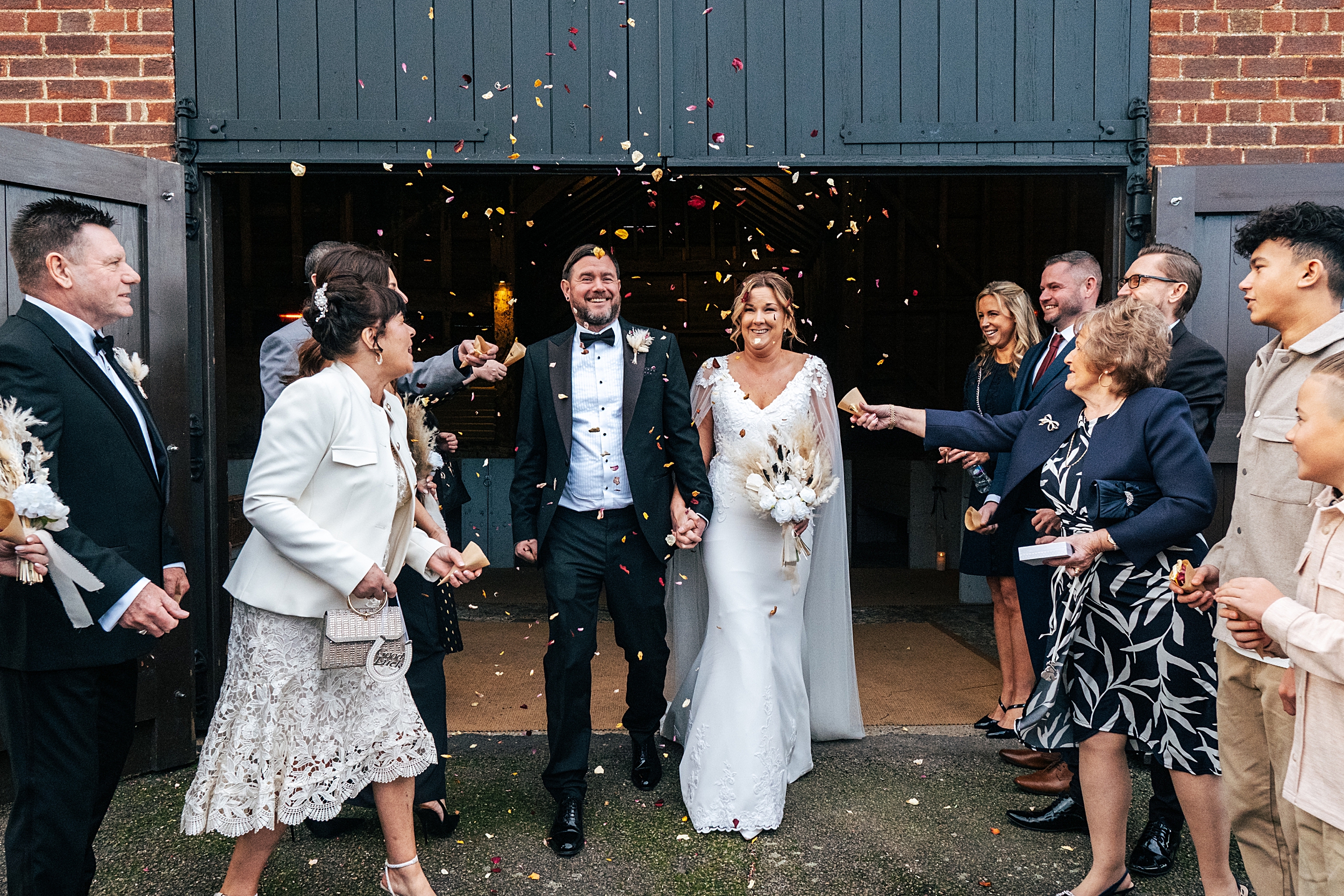 Christmas wedding at The Milling Barn Essex documentary wedding photographer