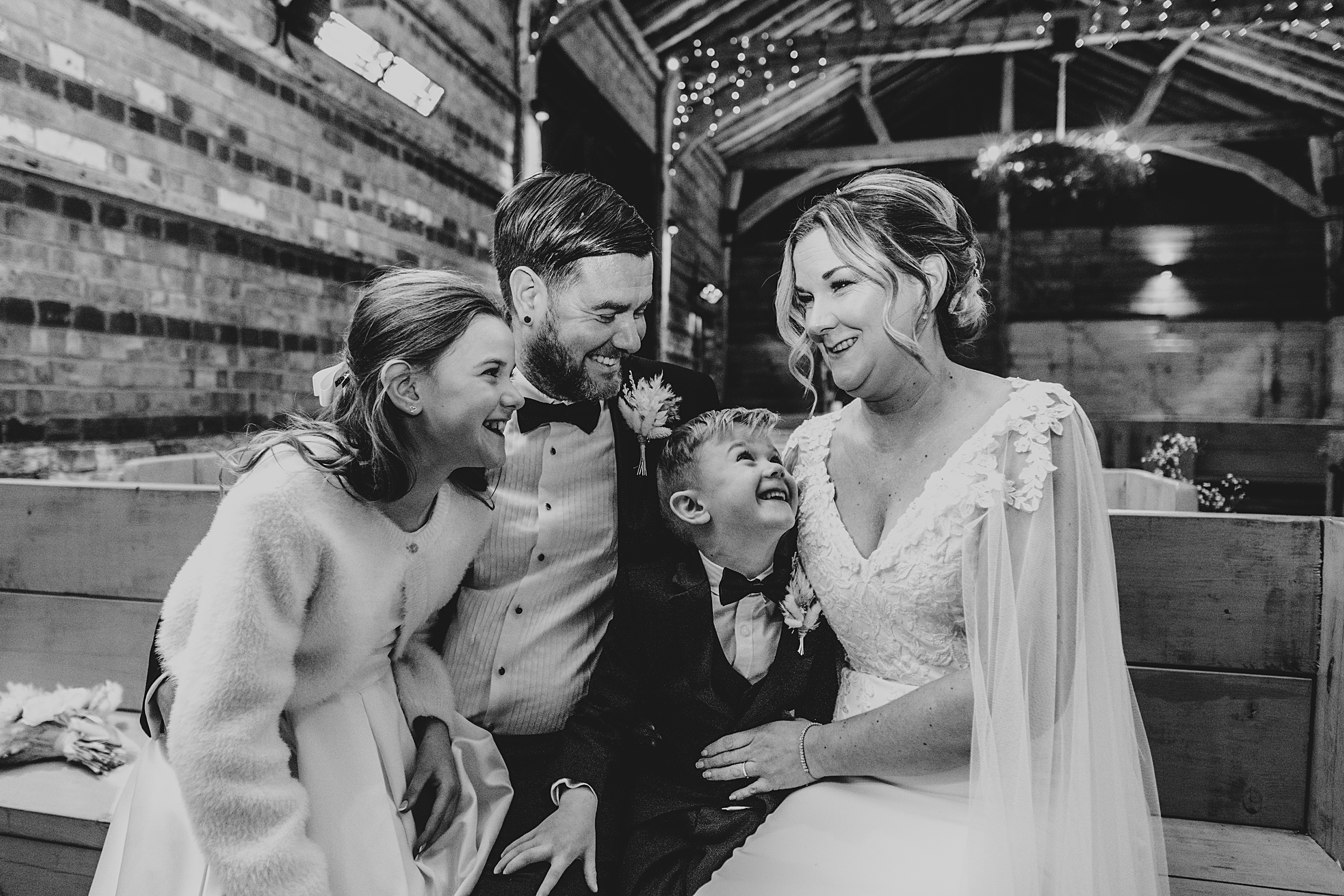 Christmas wedding at The Milling Barn Essex documentary wedding photographer