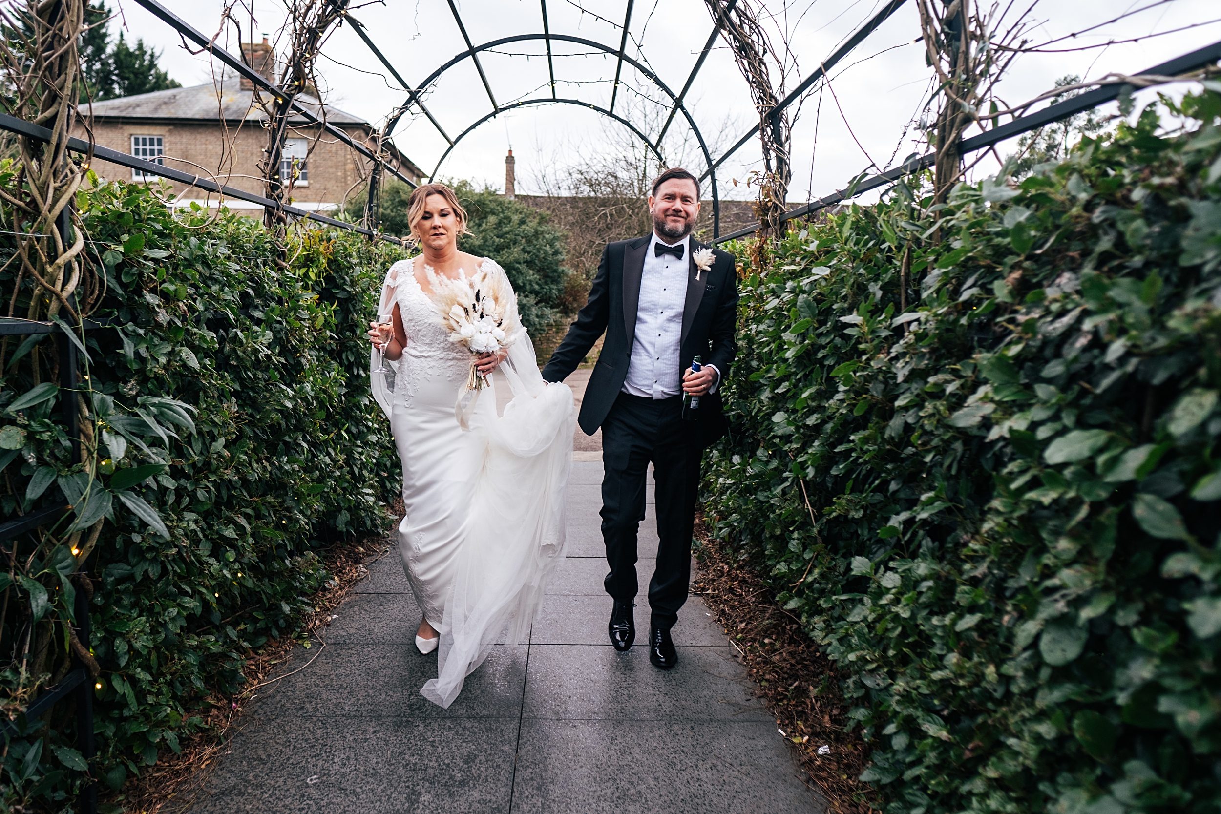 Christmas wedding at The Milling Barn Essex documentary wedding photographer