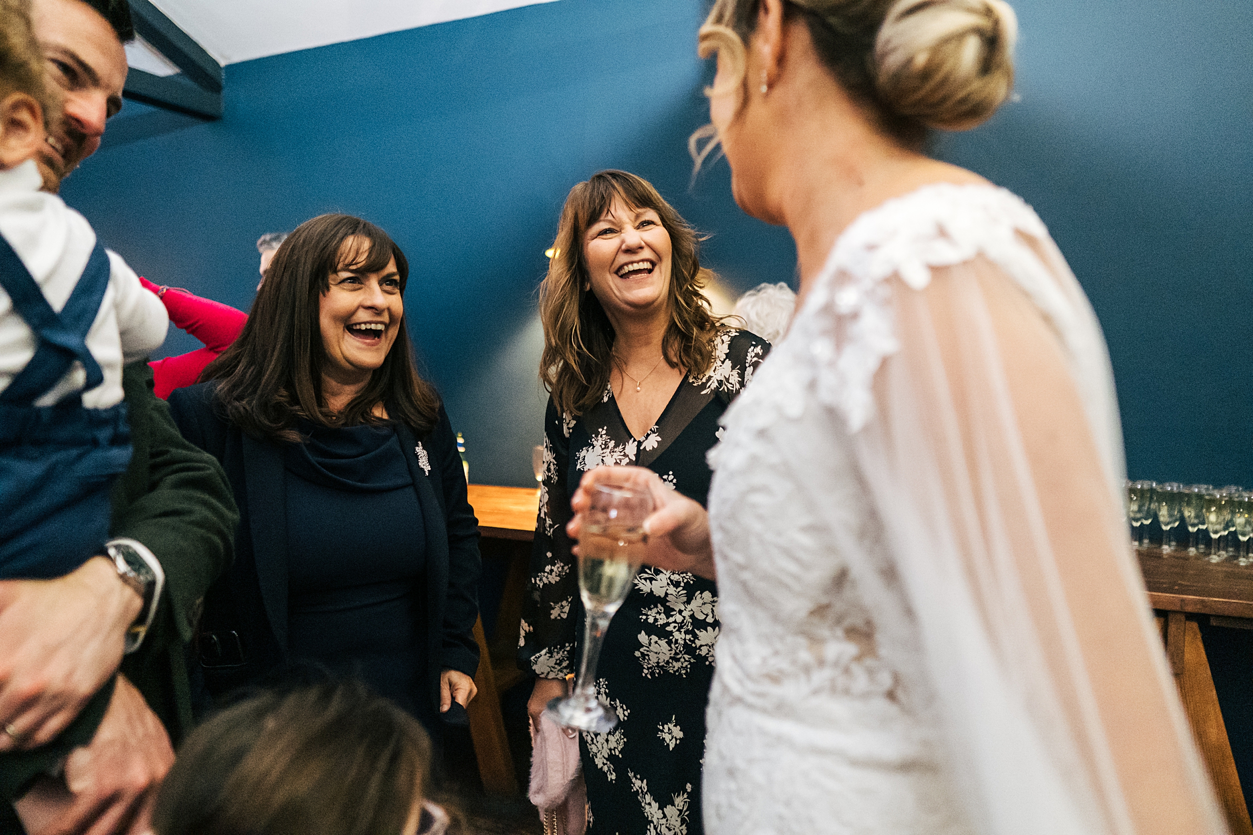 Christmas wedding at The Milling Barn Essex documentary wedding photographer
