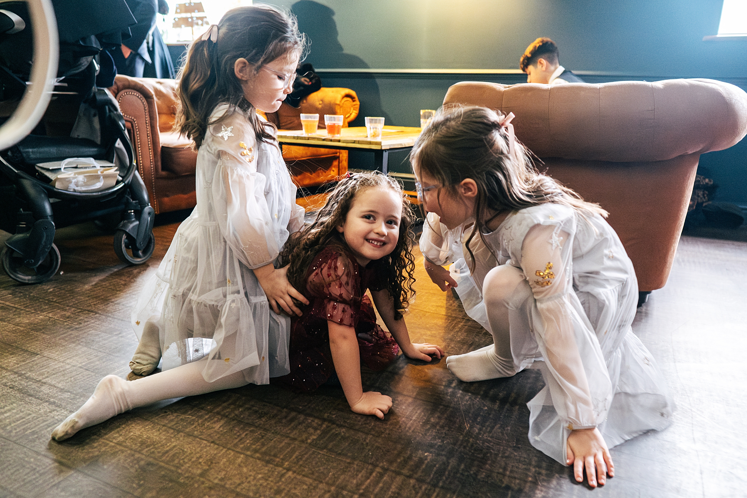 Christmas wedding at The Milling Barn Essex documentary wedding photographer