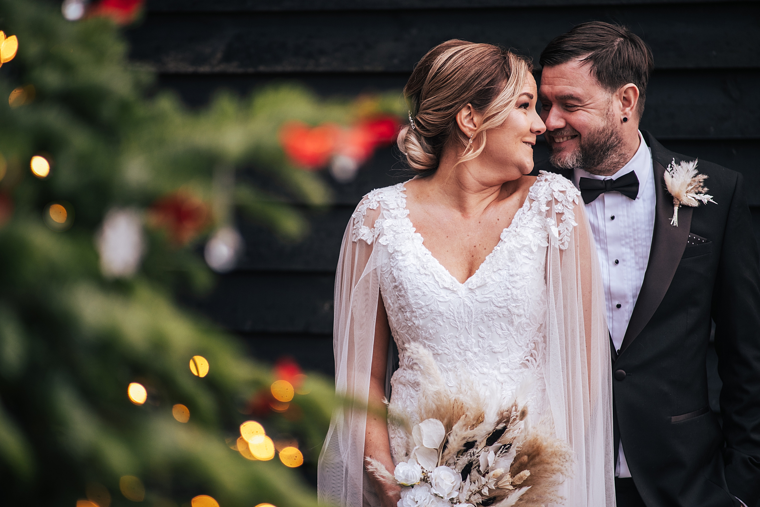 Christmas wedding at The Milling Barn Essex documentary wedding photographer