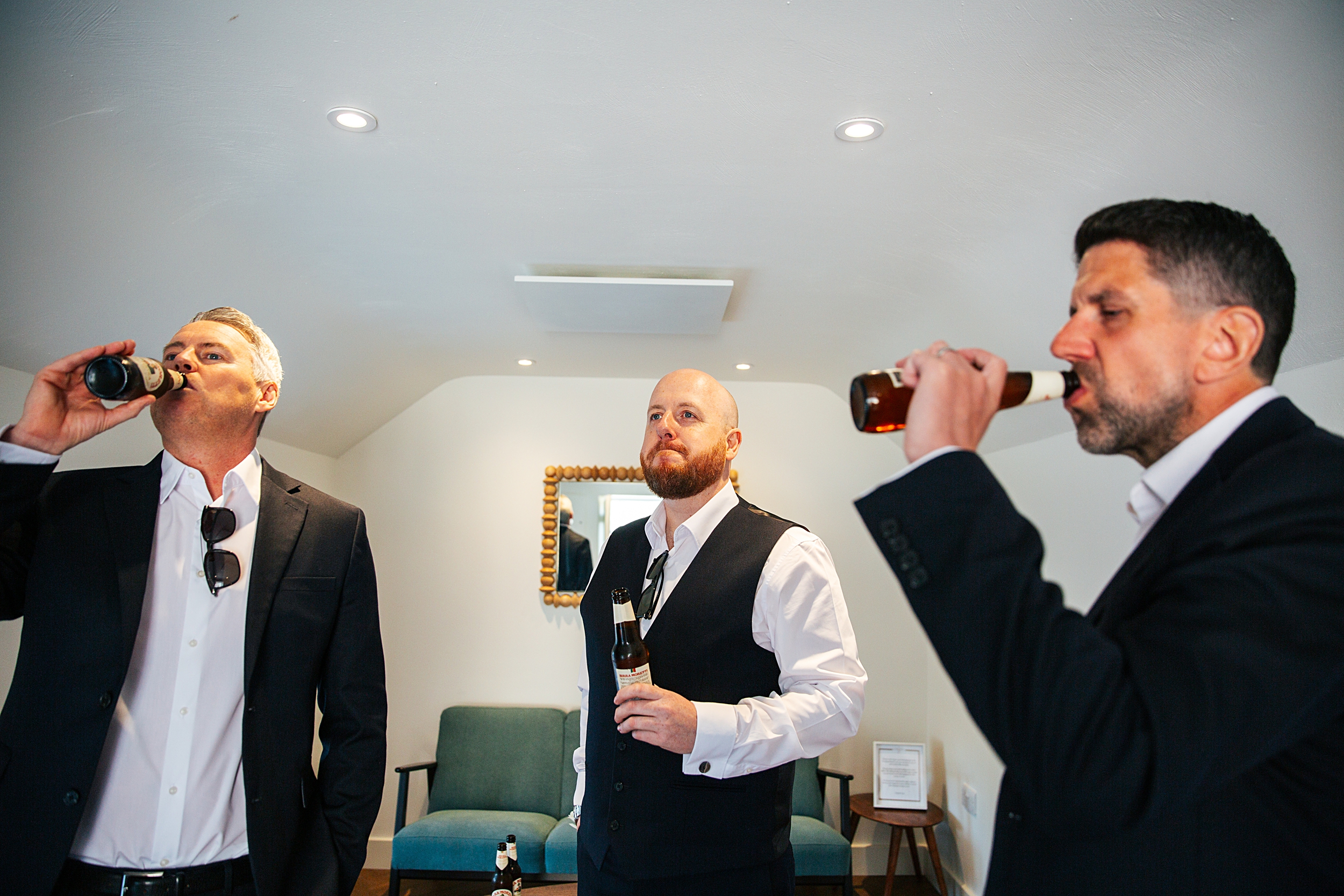 Spring wedding at Blake Hall with bright colour palette bride and groom bring dog Essex documentary wedding photographer