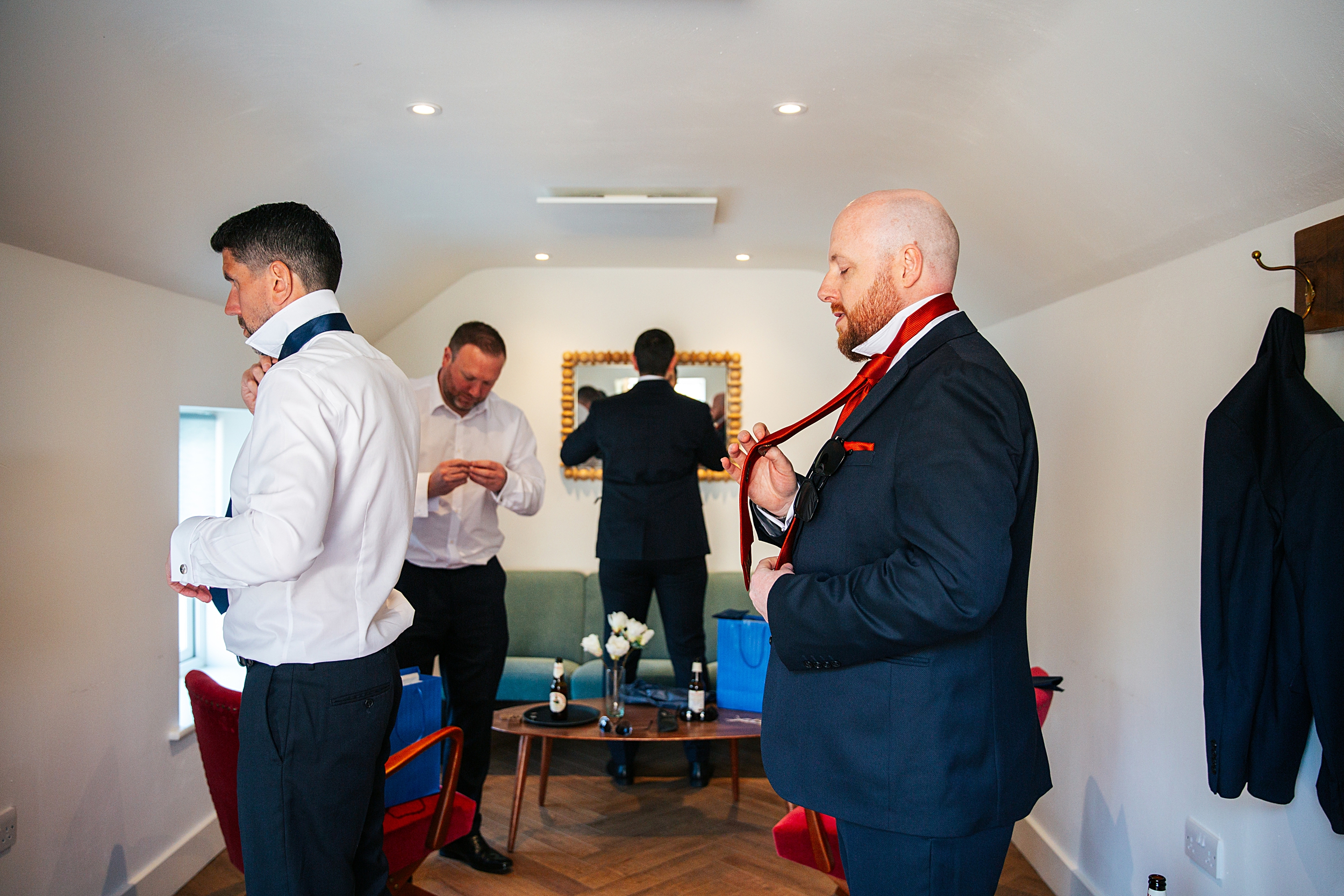 Spring wedding at Blake Hall with bright colour palette bride and groom bring dog Essex documentary wedding photographer