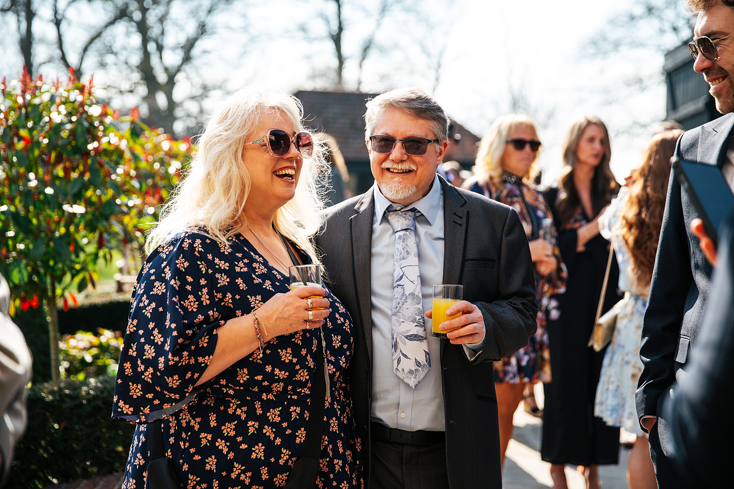 colourful Spring wedding at Blake Hall bride and groom bring dog Essex