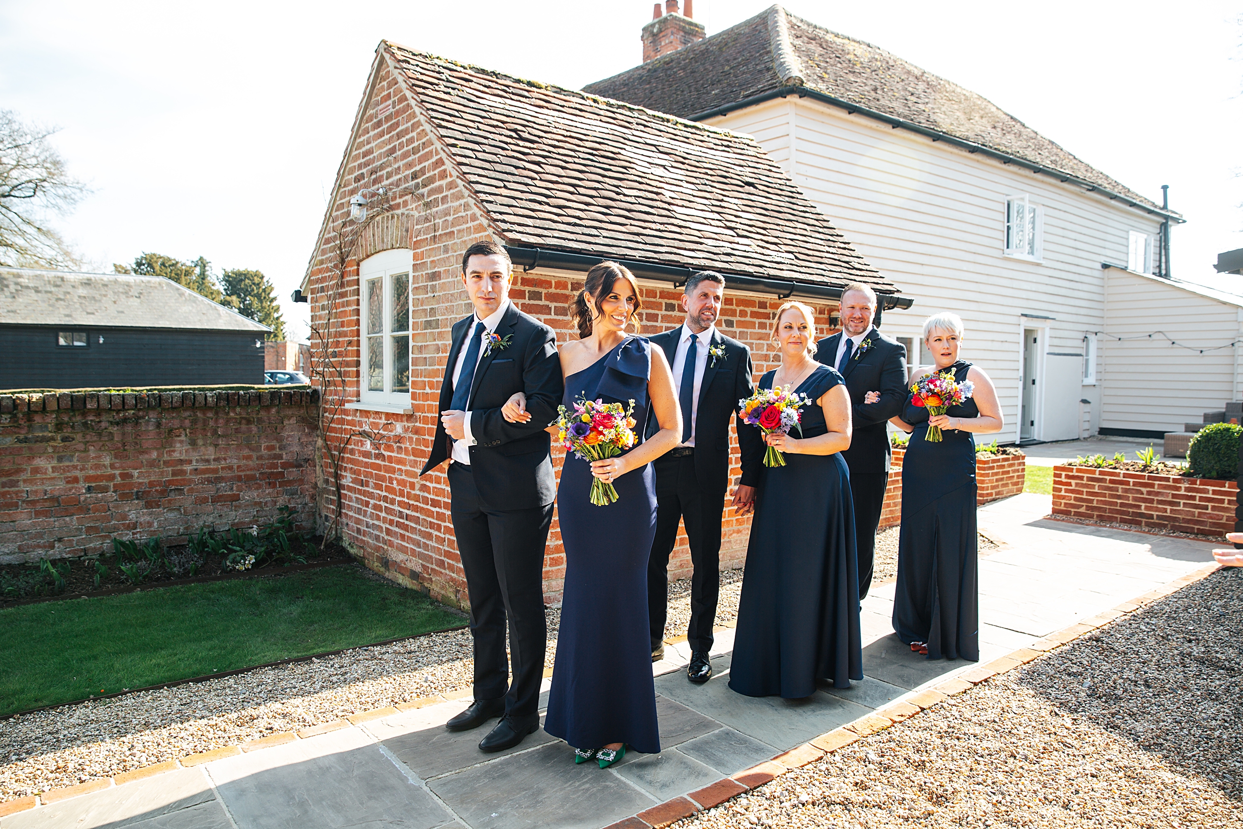 colourful Spring wedding at Blake Hall bride and groom bring dog Essex documentary wedding photographer