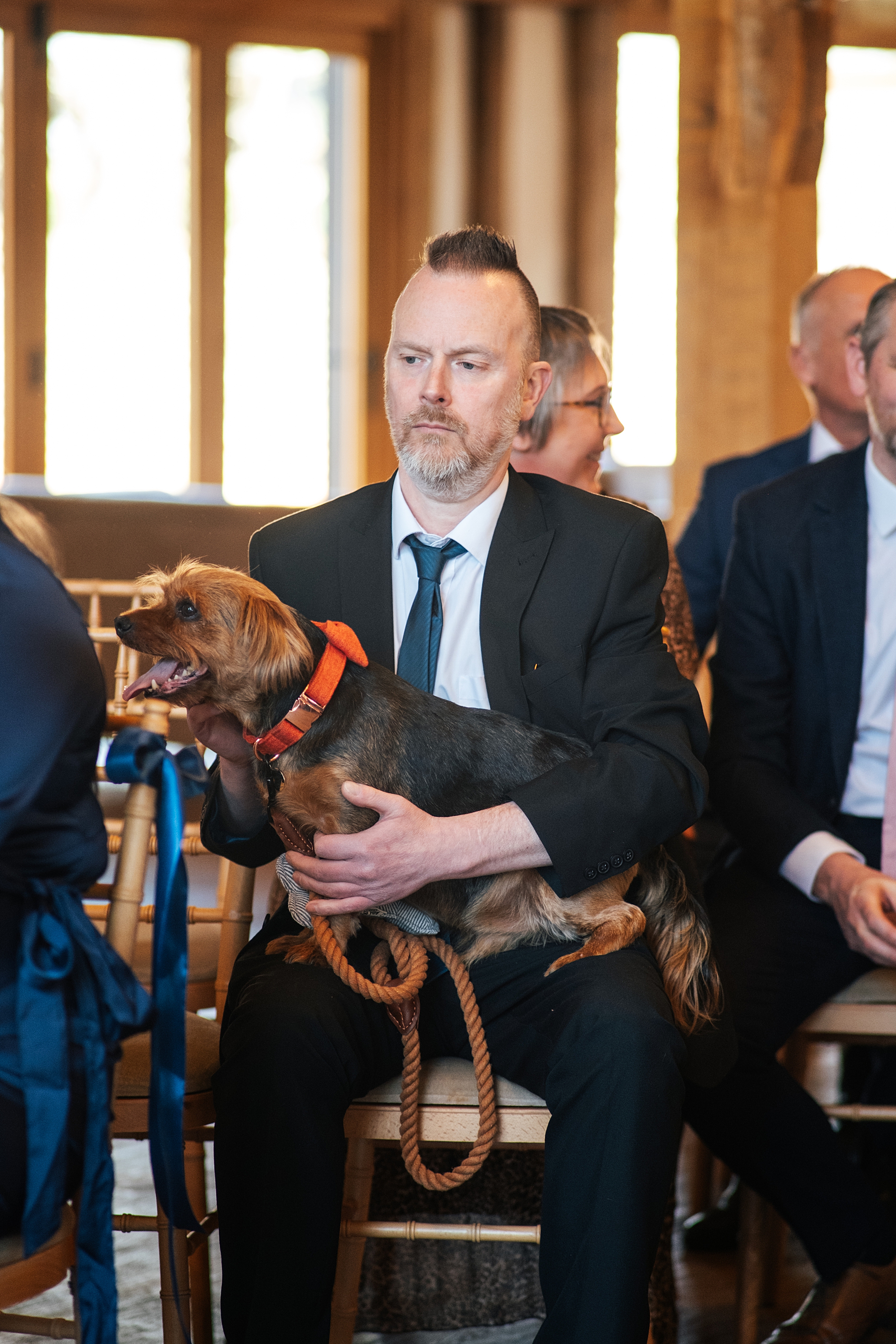 colourful Spring wedding at Blake Hall bride and groom bring dog Essex documentary wedding photographer
