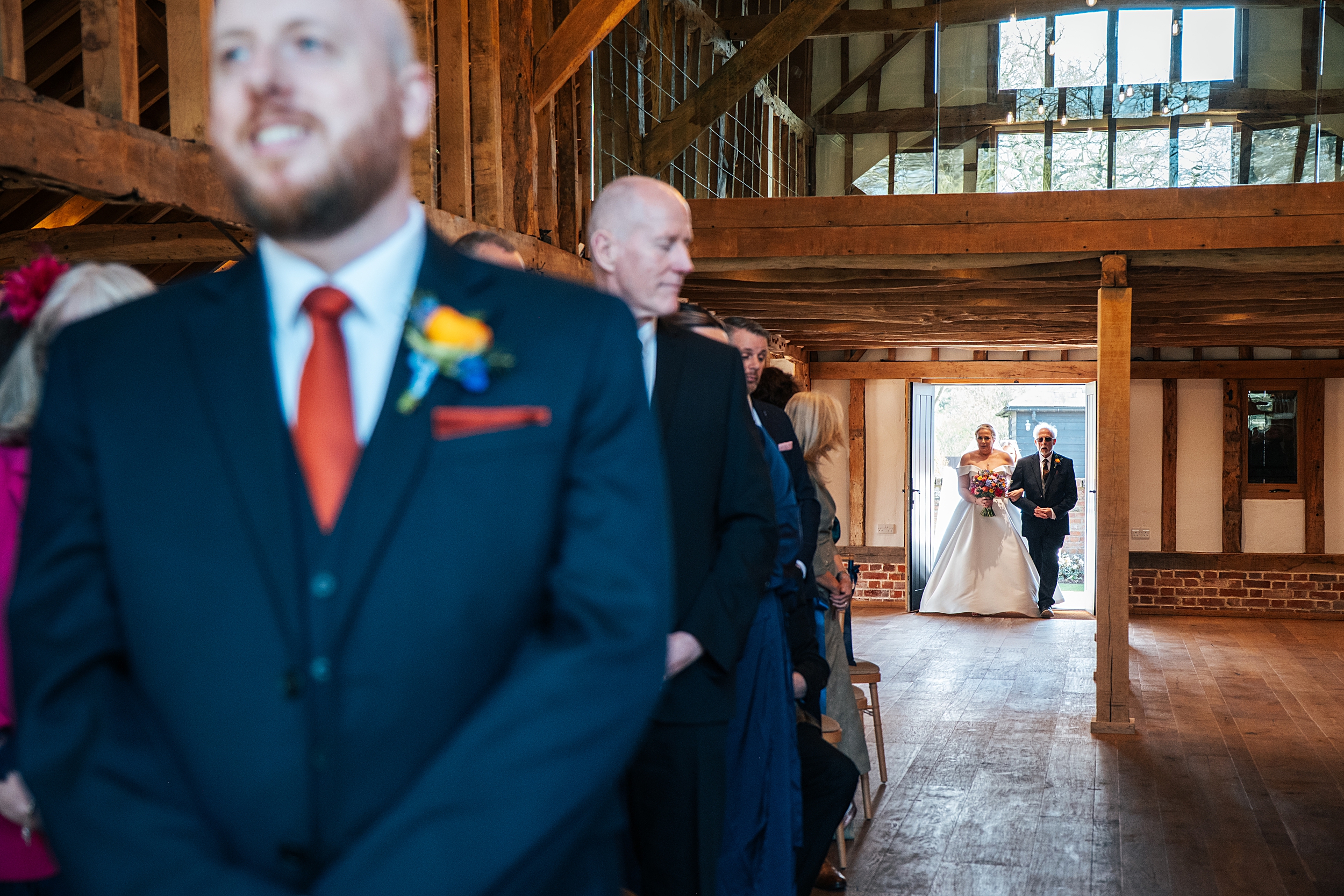 colourful Spring wedding at Blake Hall bride and groom bring dog Essex