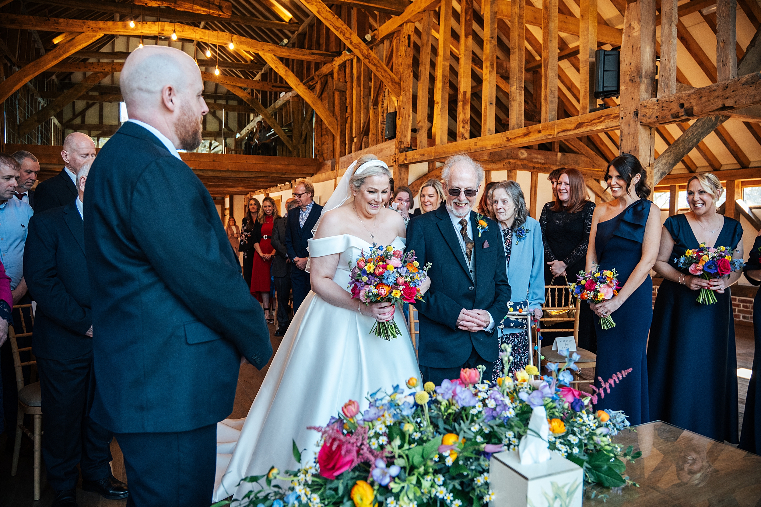 colourful Spring wedding at Blake Hall bride and groom bring dog Essex
