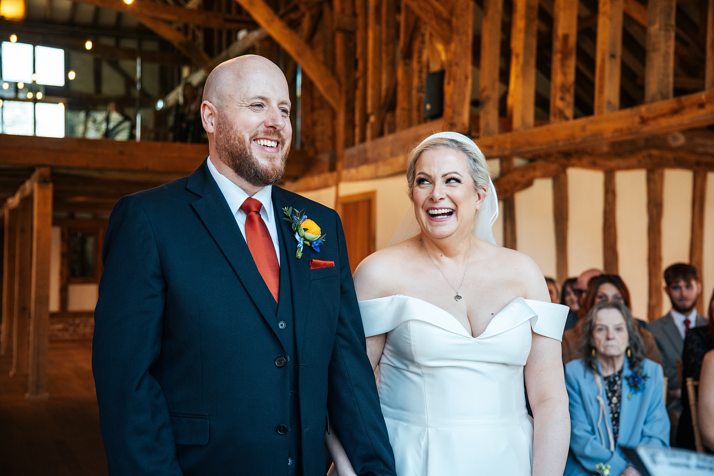 colourful Spring wedding at Blake Hall bride and groom bring dog Essex
