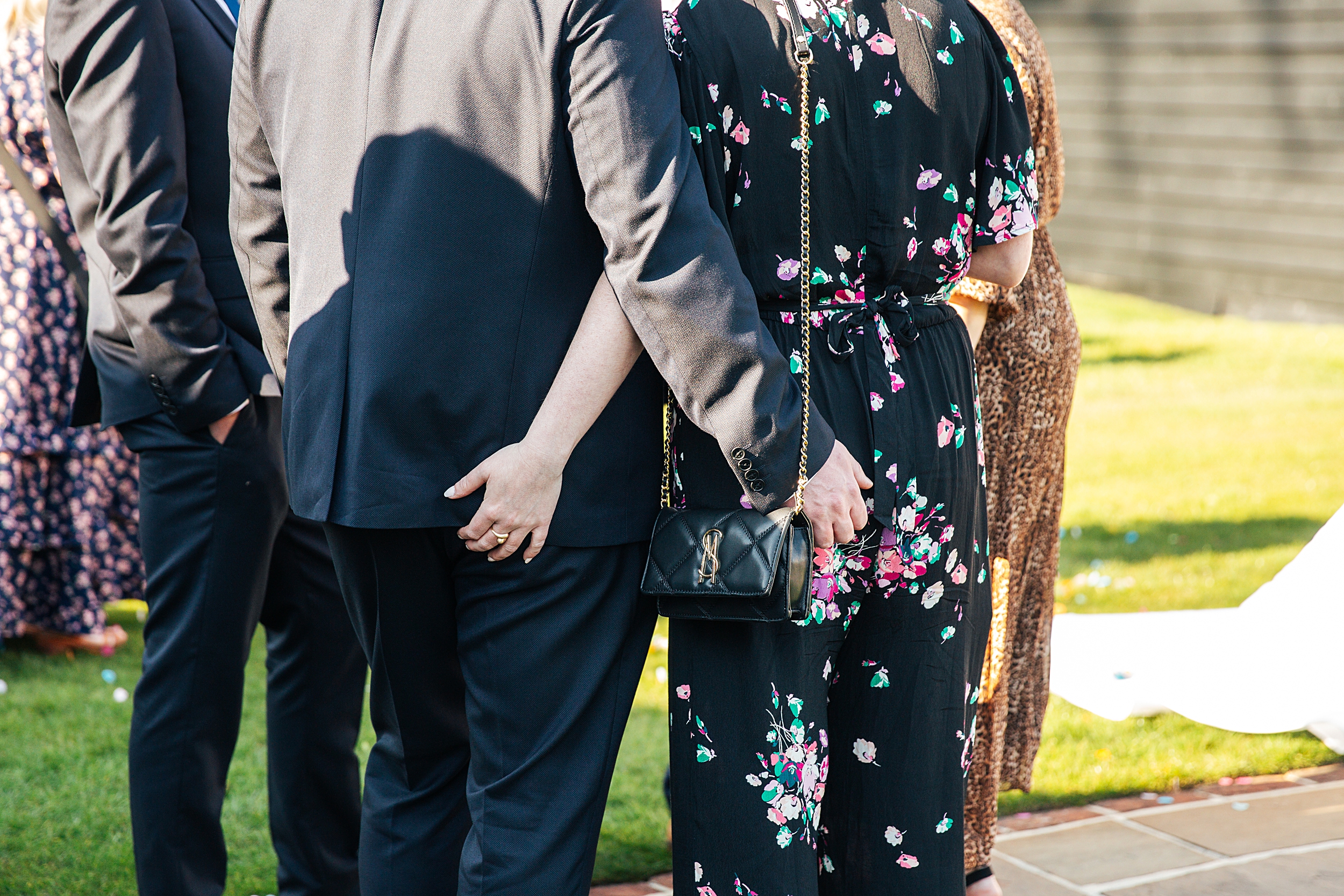 colourful Spring wedding at Blake Hall bride and groom bring dog Essex