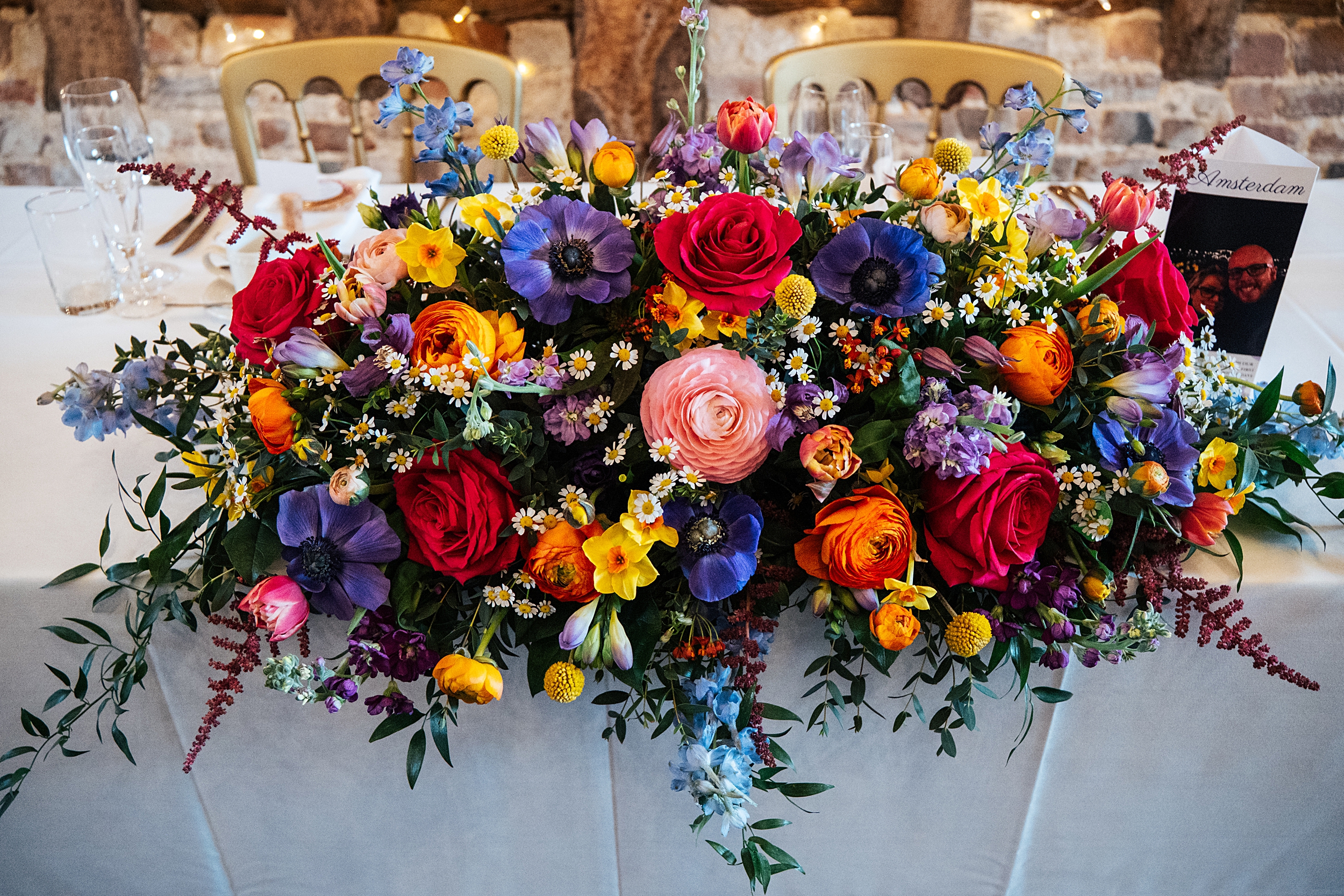 colourful Spring wedding at Blake Hall bride and groom bring dog Essex