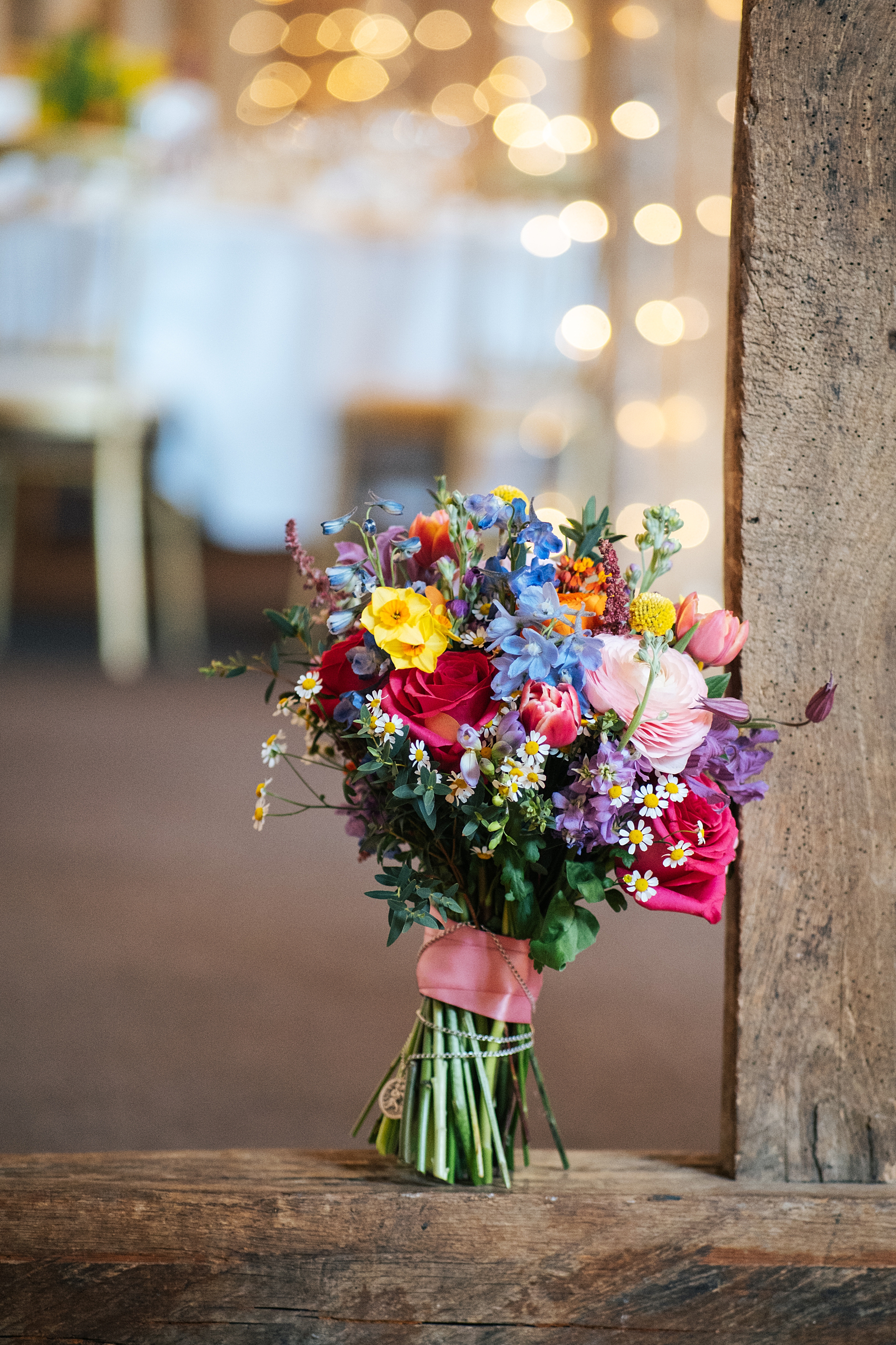 colourful Spring wedding at Blake Hall bride and groom bring dog Essex