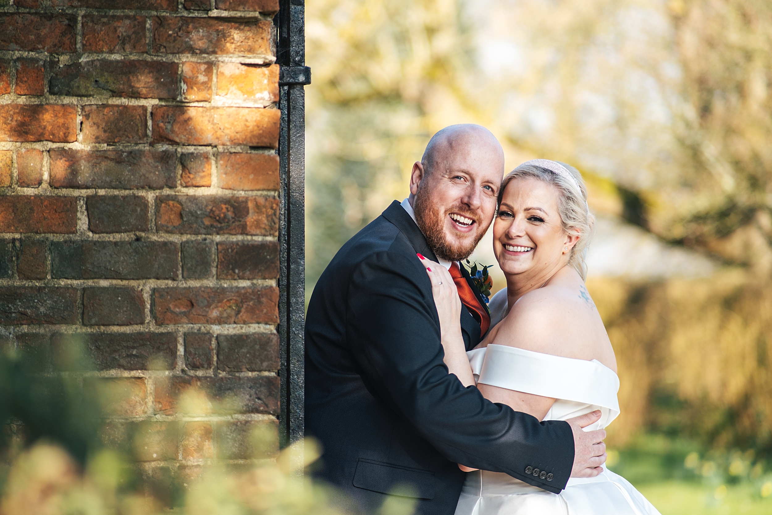 colourful Spring wedding at Blake Hall bride and groom bring dog Essex documentary wedding photographer