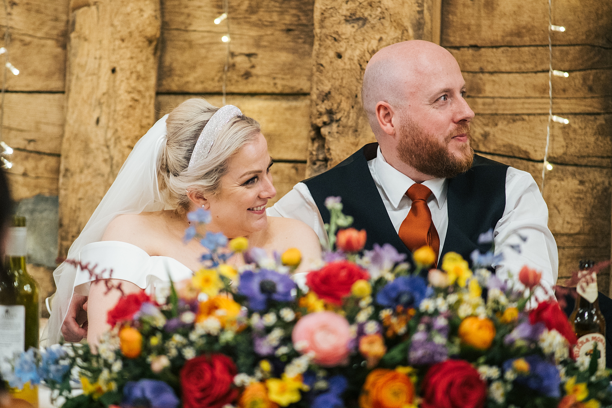 colourful Spring wedding at Blake Hall bride and groom bring dog Essex