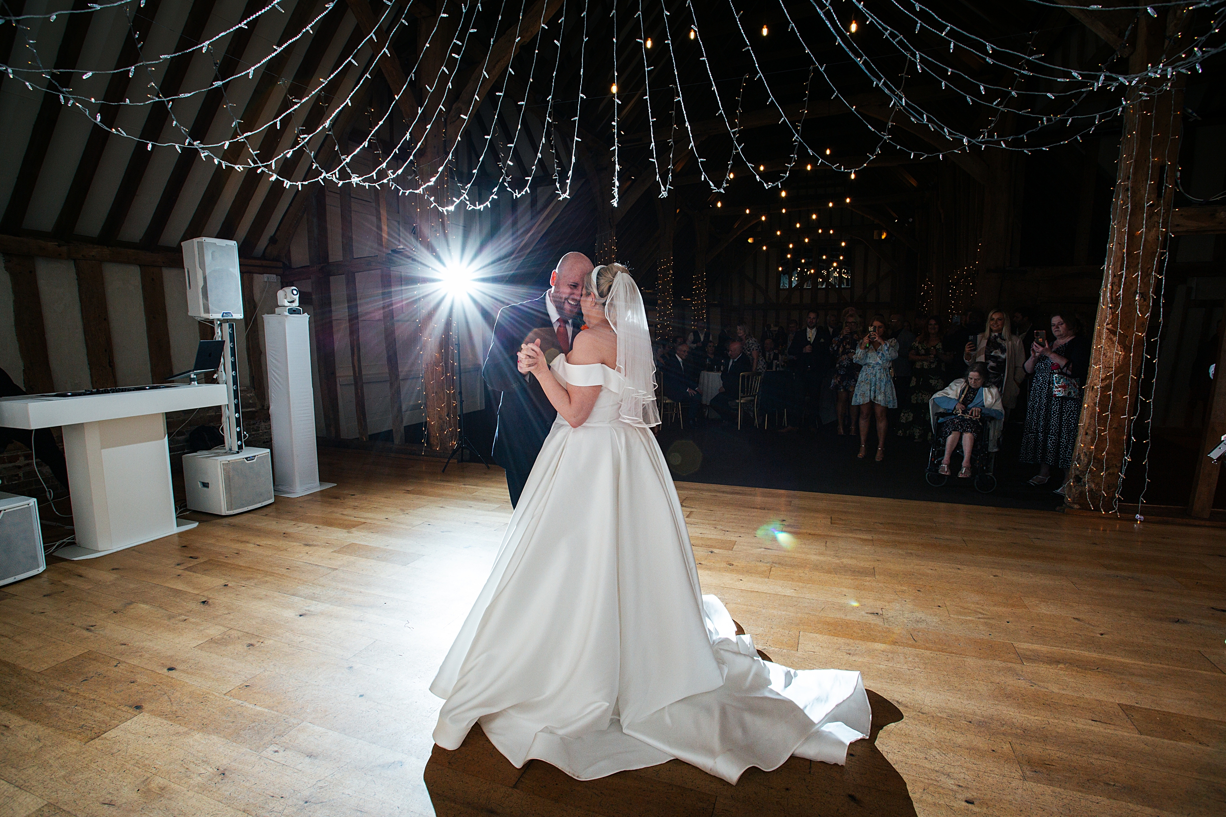 colourful Spring wedding at Blake Hall bride and groom bring dog Essex