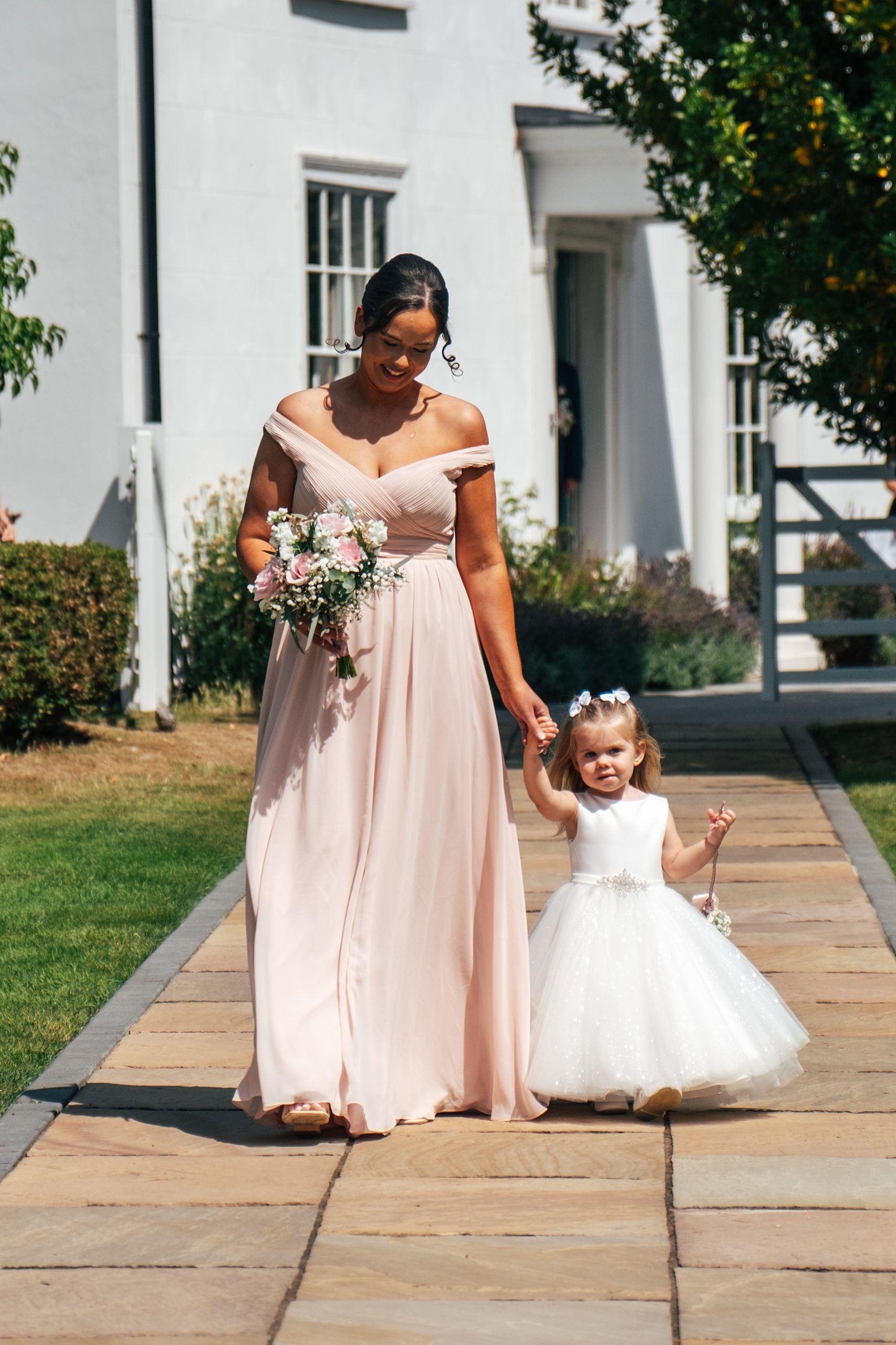 Summer wedding outdoors at Vaulty Manor Essex documentary wedding photographer