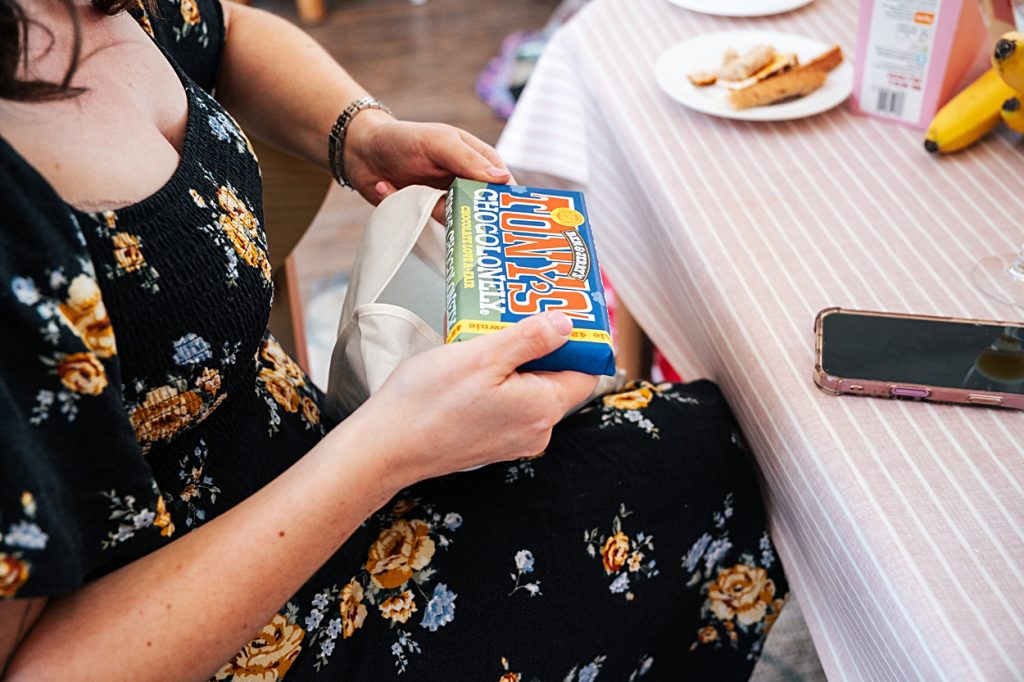 Multi coloured Summer wedding with a bride wearing green at The Barns at Lodge Farm. Essex documentary wedding photographer