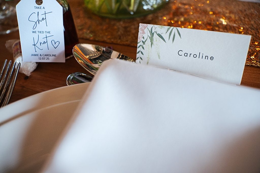 Multi coloured Summer wedding with a bride wearing green at The Barns at Lodge Farm. Essex documentary wedding photographer
